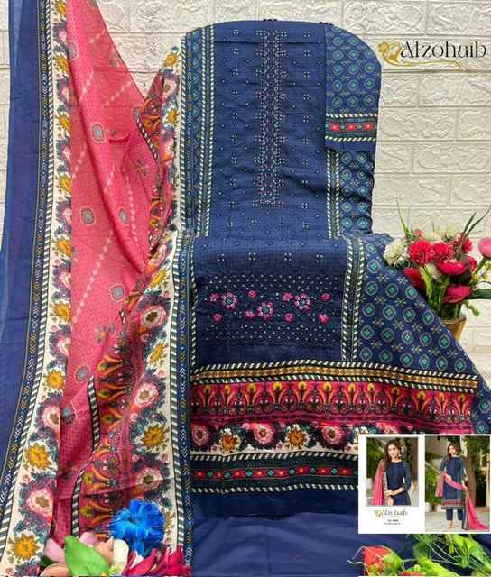 Al Zohaib Haseena Cotton Dress Material Wholesale Price ( 4 Pcs Catalog )