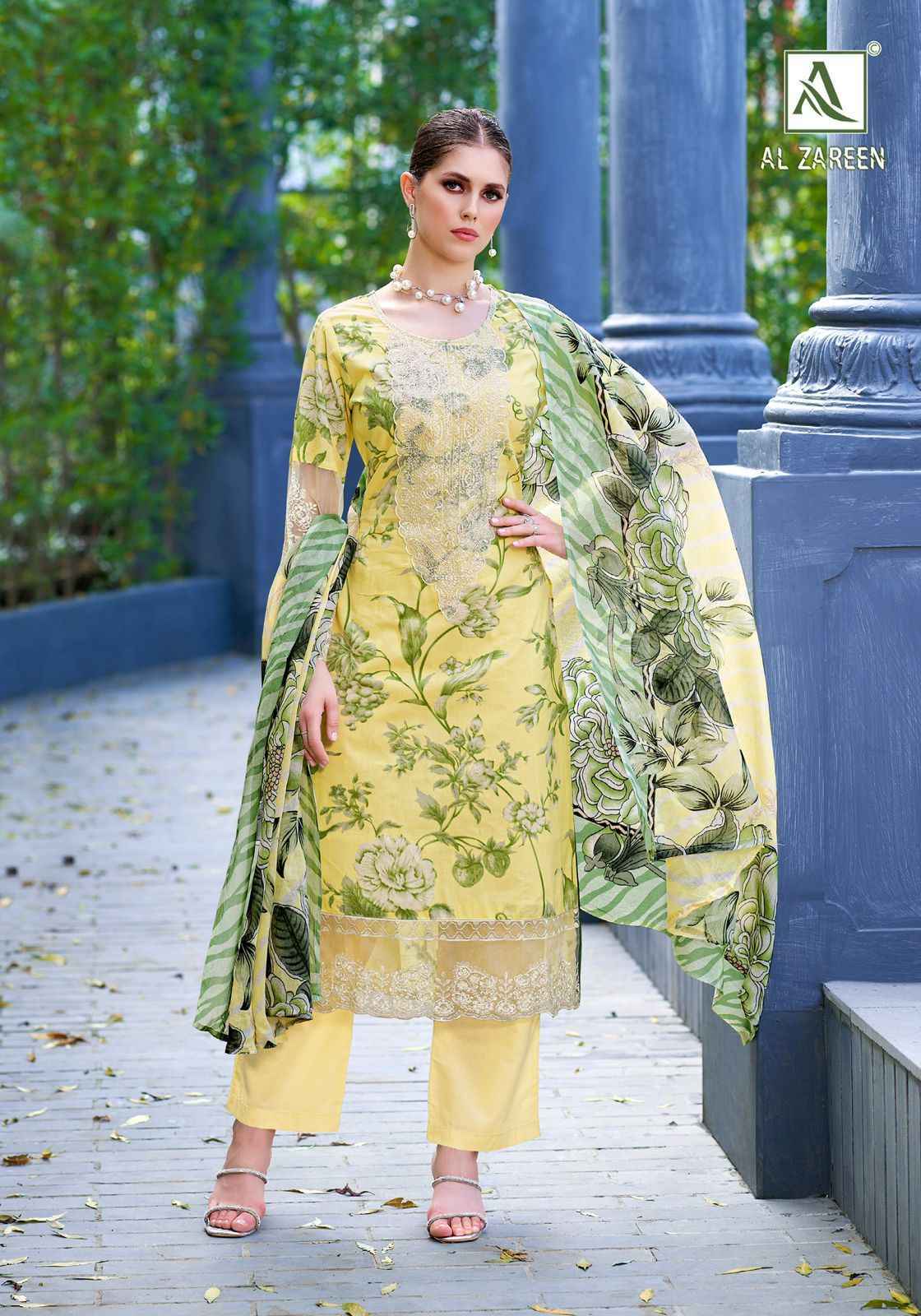 cambric cotton dress material Alok AL Zareen Cambric Cotton Dress Material 6 pcs Catalogue