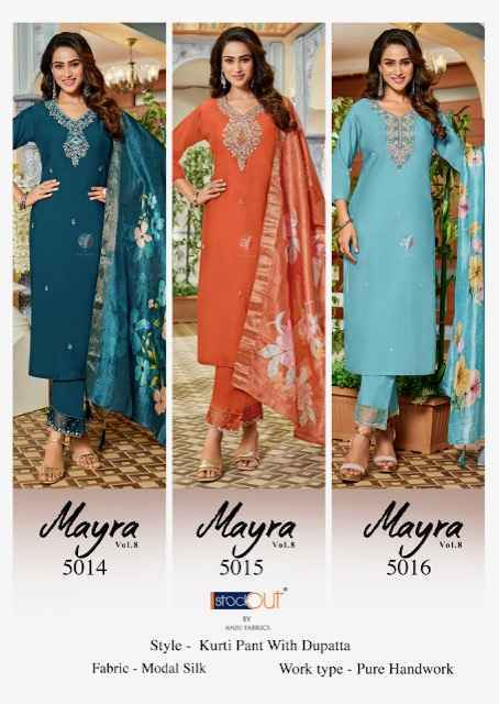 Anju Fabrics Mayra Vol 8 Modal Silk Kurti Combo Collection ( 6 Pcs Catalog )
