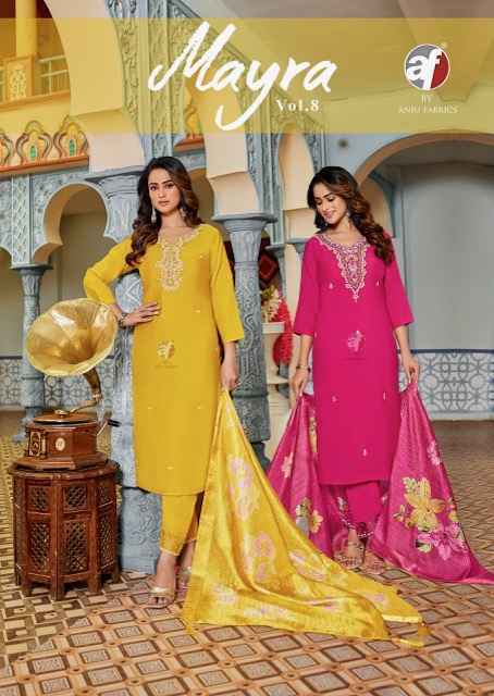 Anju Fabrics Mayra Vol 8 Modal Silk Kurti Combo Collection ( 6 Pcs Catalog )
