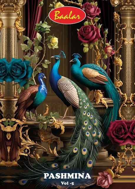 Baalar Pashmina Vol 5 Cotton Dress Material Wholesale Price ( 12 Pcs Catalog )