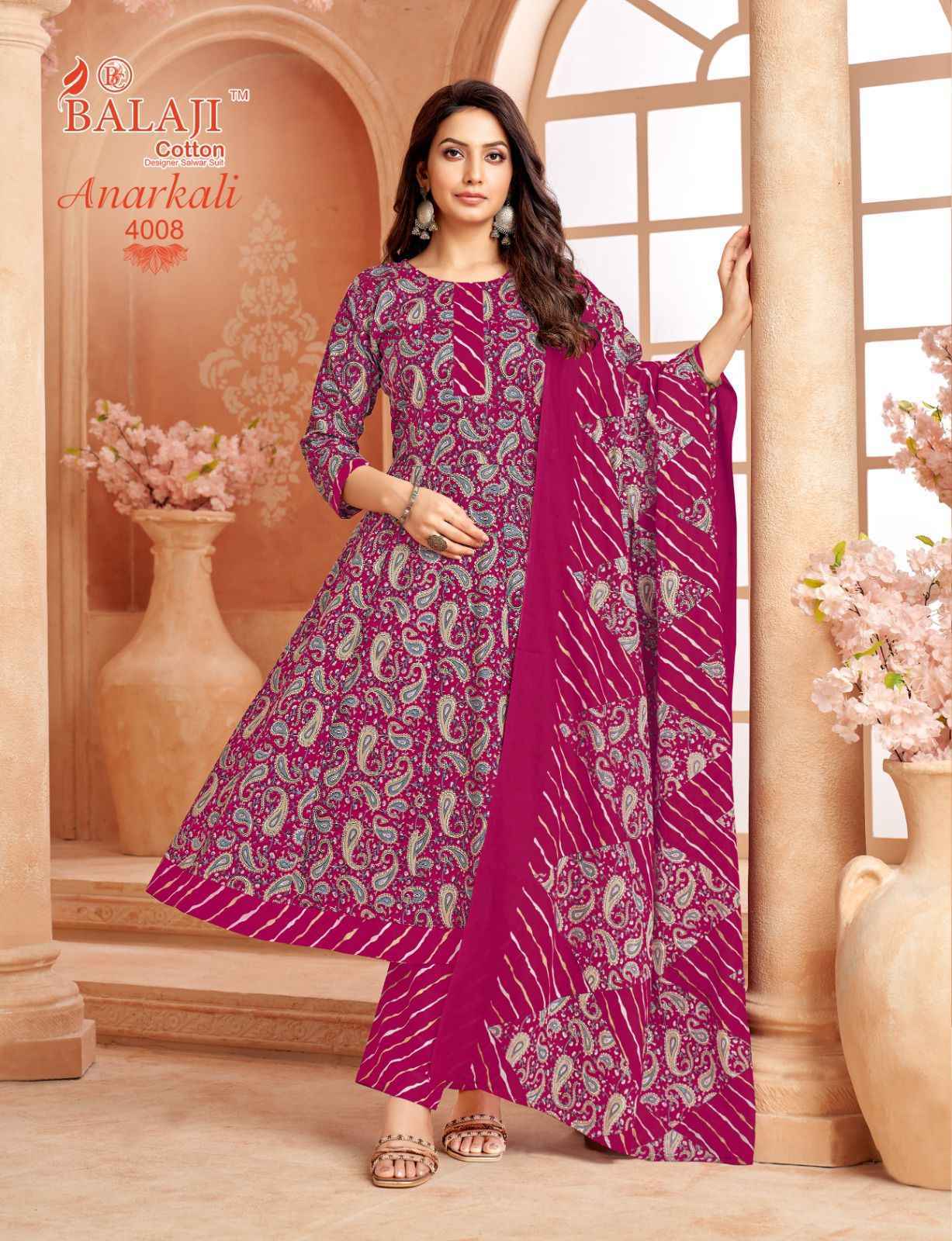 Balaji Anarkali Vol 4 Cotton Kurti Combo Collection ( 8 Pcs Catalog )