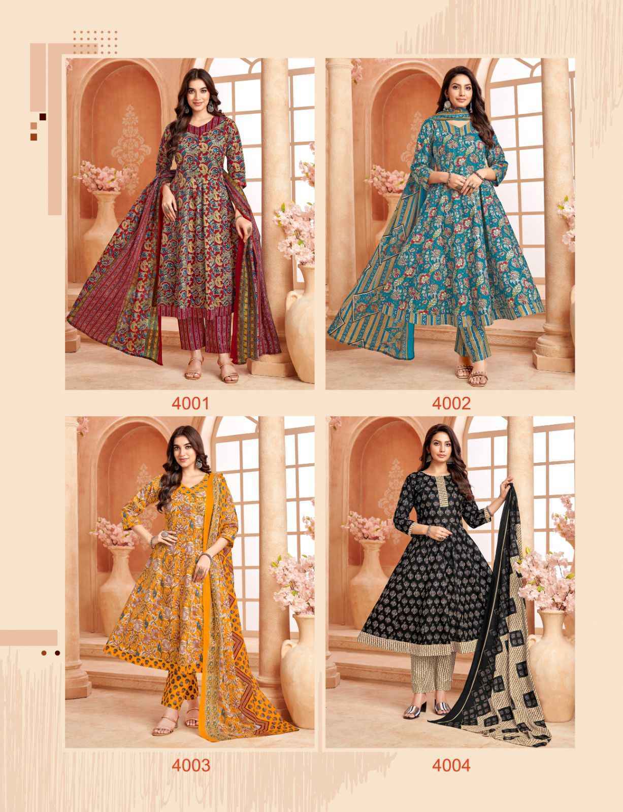 Balaji Anarkali Vol 4 Cotton Kurti Combo Collection ( 8 Pcs Catalog )