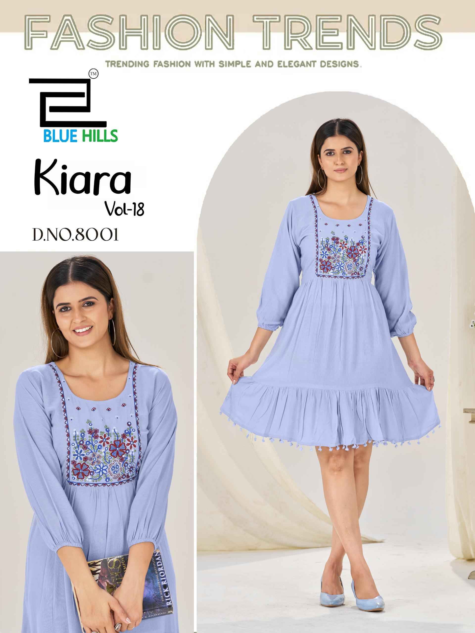 Blue Hills Kiara vol 18 Rayon Top Collection ( 5 Pcs Catalog )