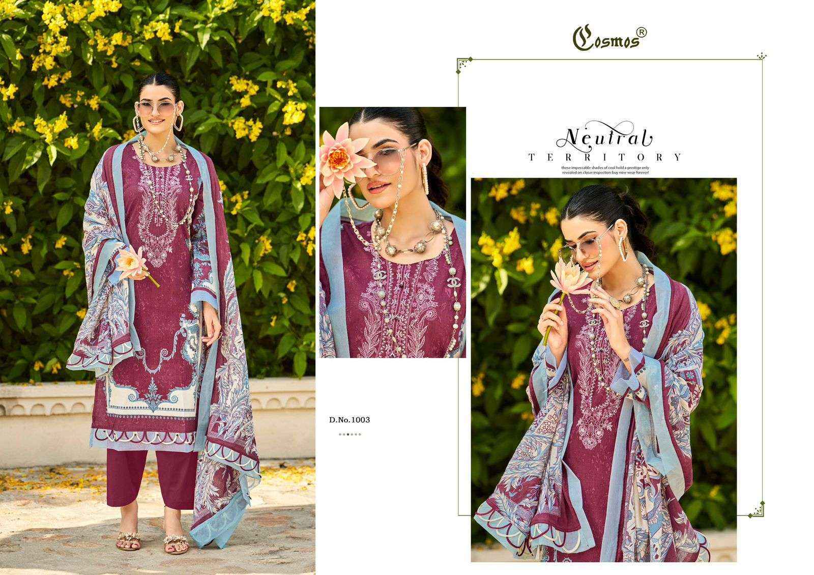 Cosmos Bliss Embroidery Lawn Vol 1 Exclusive Cotton Latest Collection ( 8 Pcs Catalog )