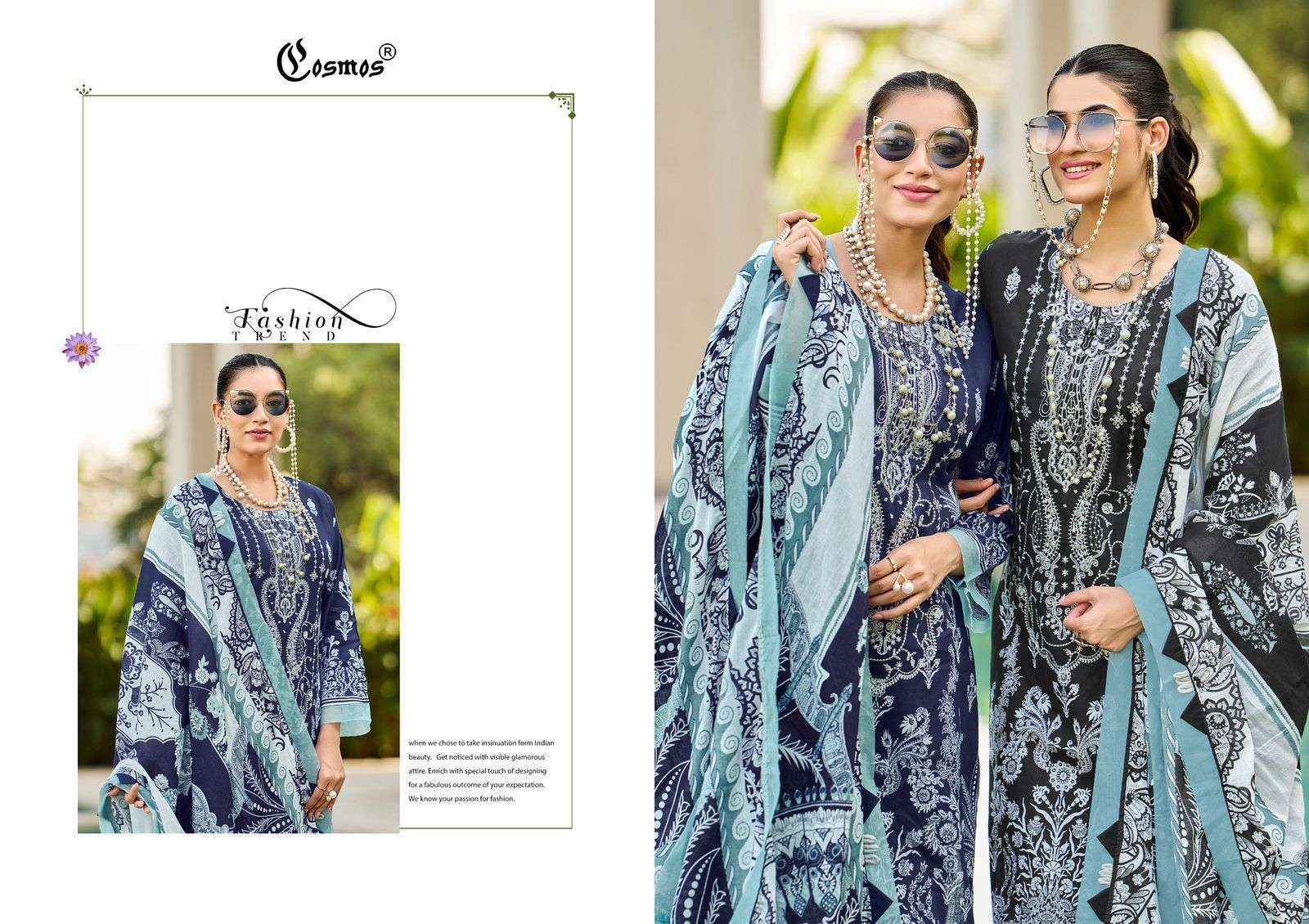 Cosmos Bliss Embroidery Lawn Vol 1 Exclusive Cotton Latest Collection ( 8 Pcs Catalog )