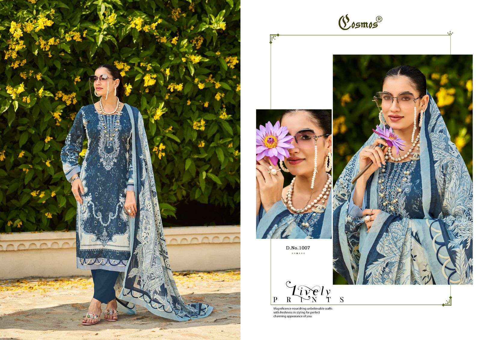Cosmos Bliss Embroidery Lawn Vol 1 Exclusive Cotton Latest Collection ( 8 Pcs Catalog )