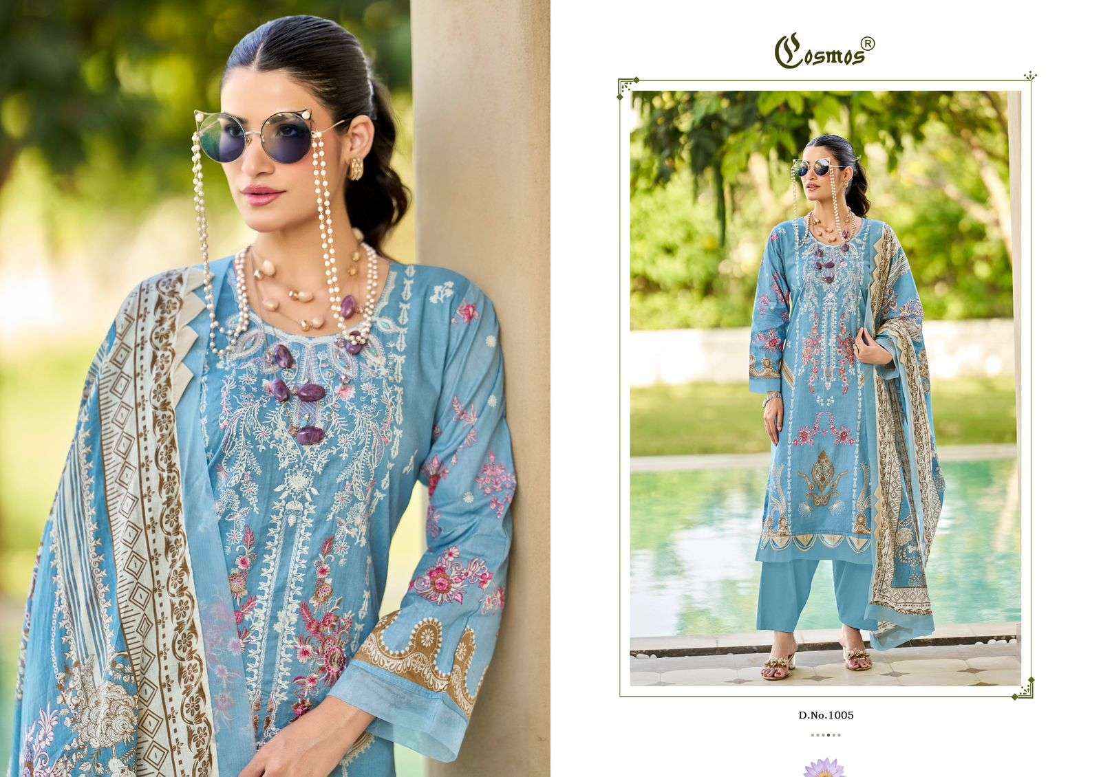 Cosmos Bliss Embroidery Lawn Vol 1 Exclusive Cotton Latest Collection ( 8 Pcs Catalog )