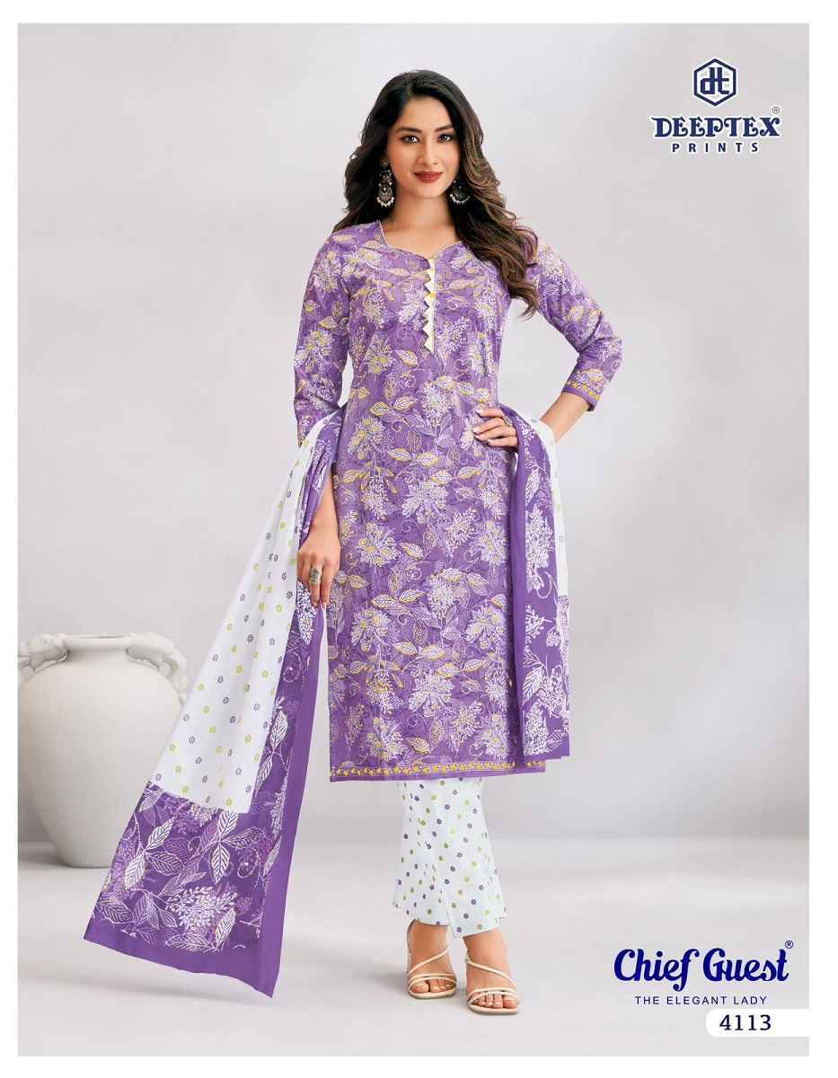 Deeptex Chief Guest Vol 41 Cotton Dress Material Wholesale Price ( 15 Pcs Catalog )