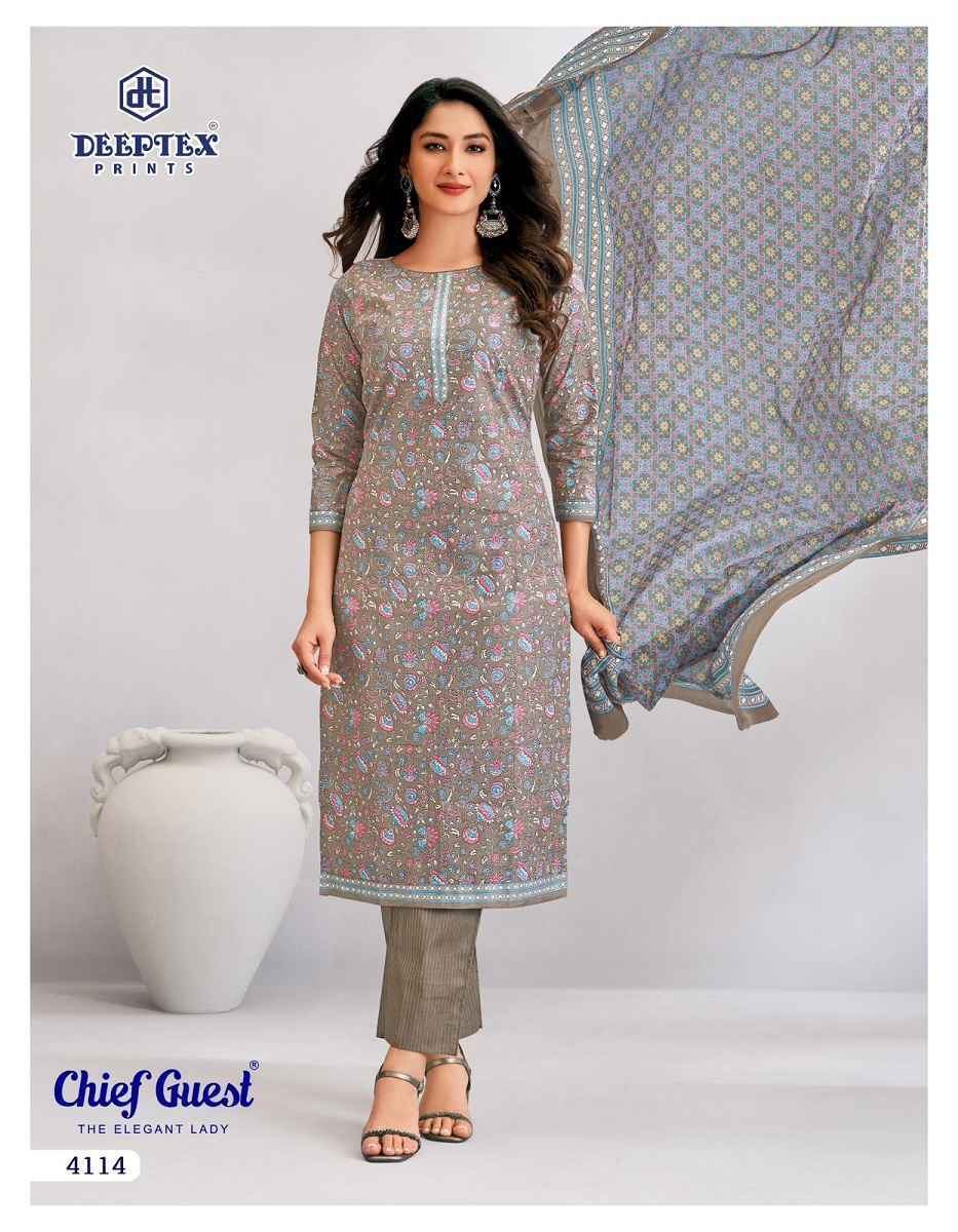 Deeptex Chief Guest Vol 41 Cotton Dress Material Wholesale Price ( 15 Pcs Catalog )