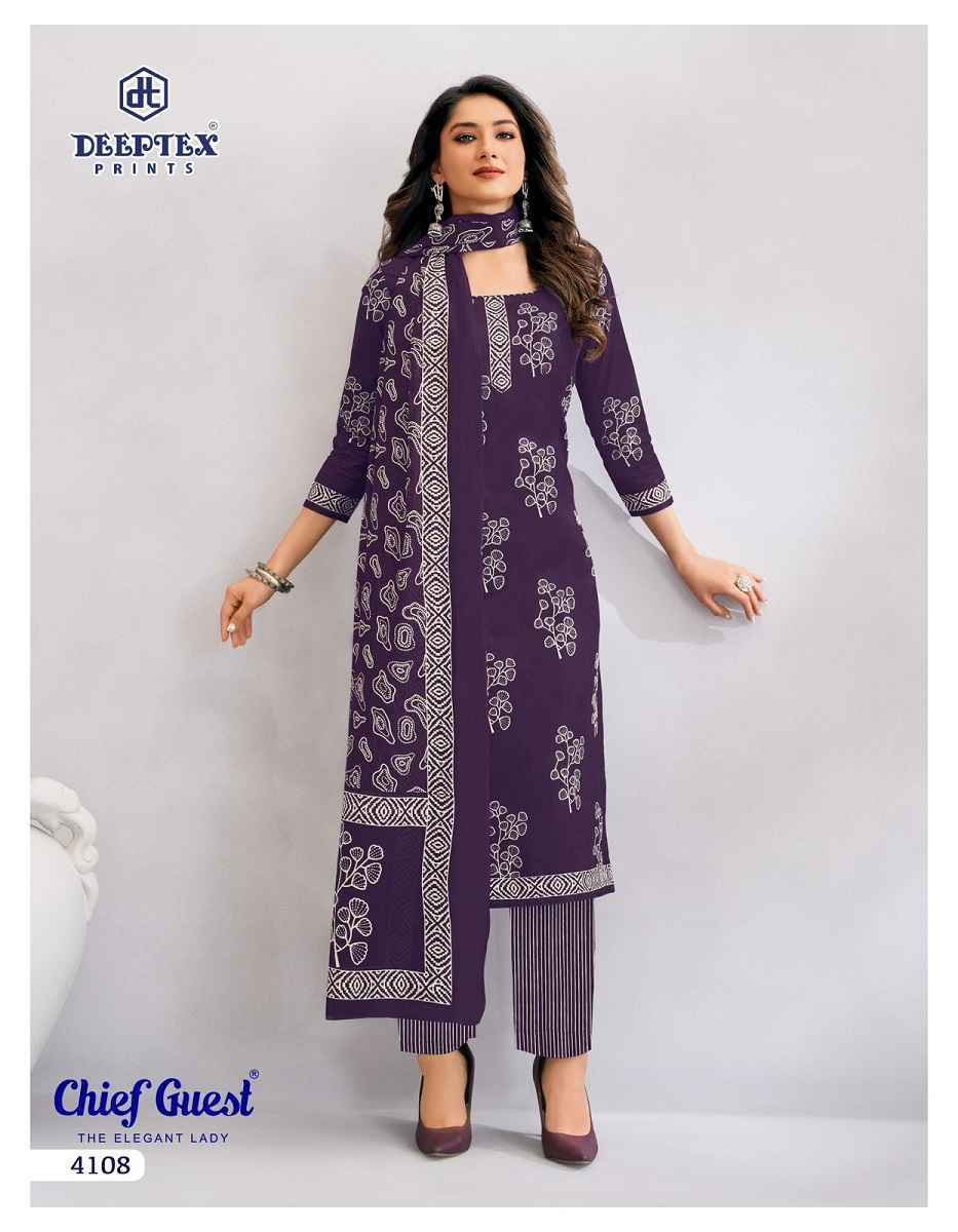 Deeptex Chief Guest Vol 41 Cotton Dress Material Wholesale Price ( 15 Pcs Catalog )