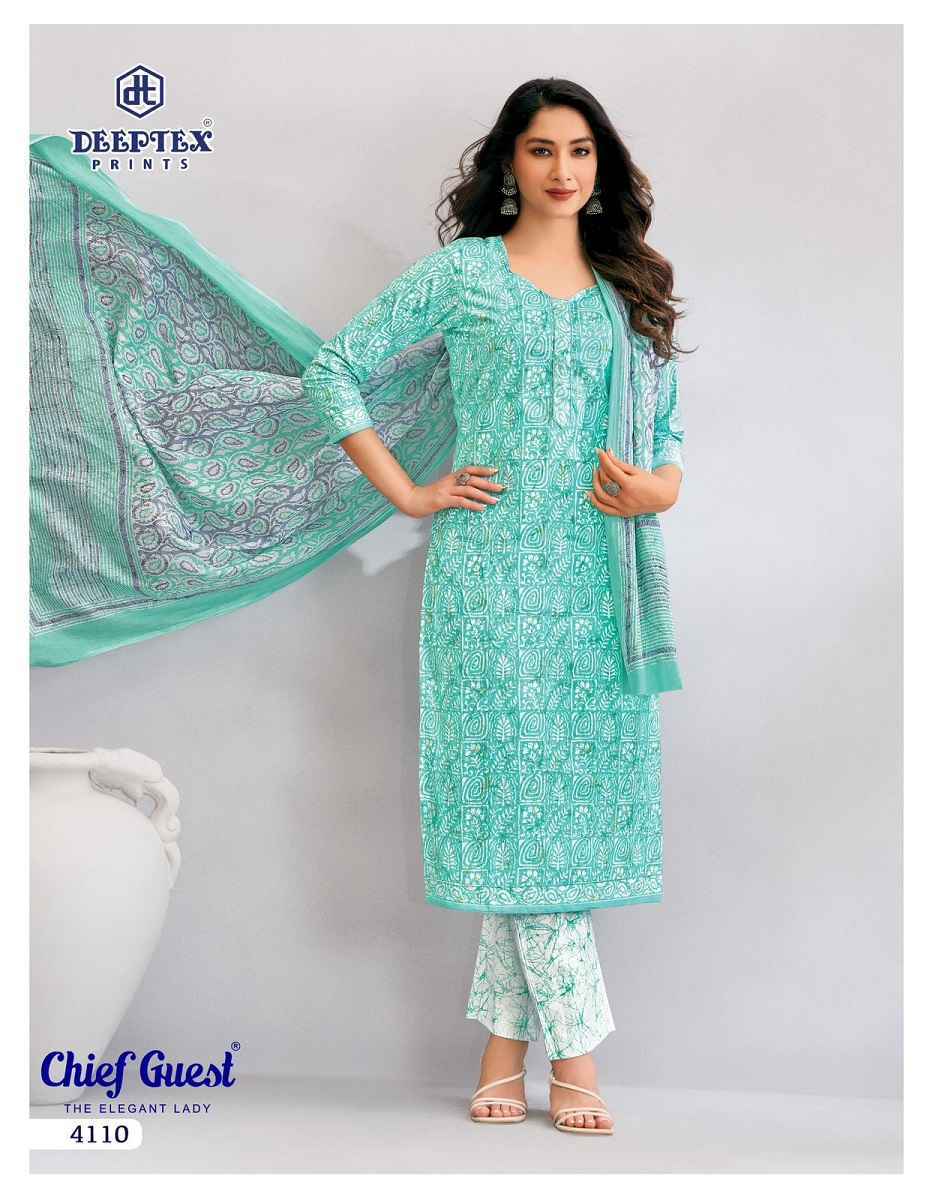 Deeptex Chief Guest Vol 41 Cotton Dress Material Wholesale Price ( 15 Pcs Catalog )