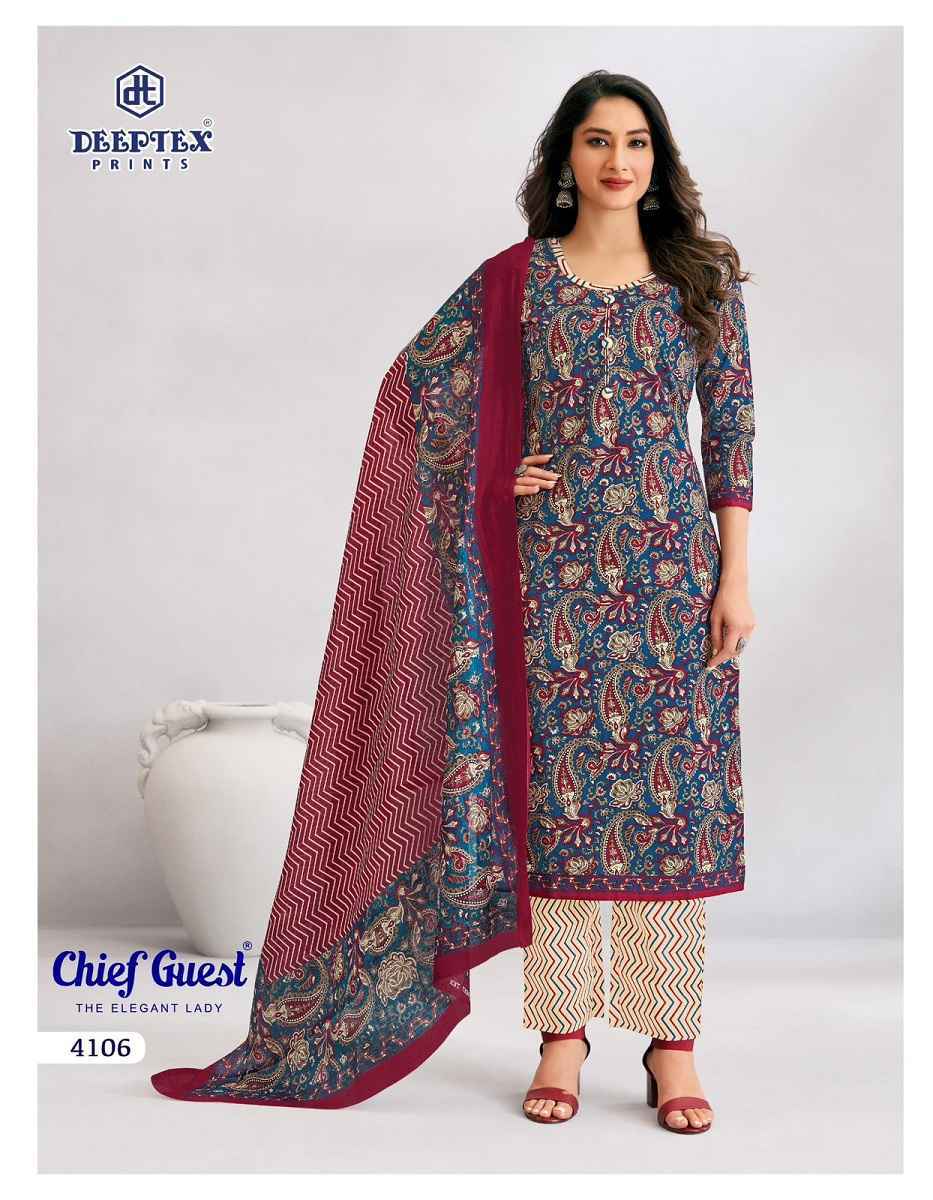 Deeptex Chief Guest Vol 41 Cotton Dress Material Wholesale Price ( 15 Pcs Catalog )