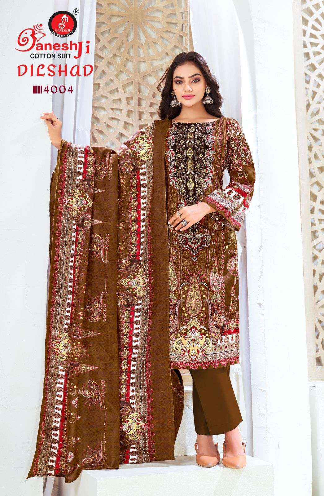 Ganesh Ji Dilshad Vol 4 Cotton Dress Material Collection ( 8 Pcs Catalog )