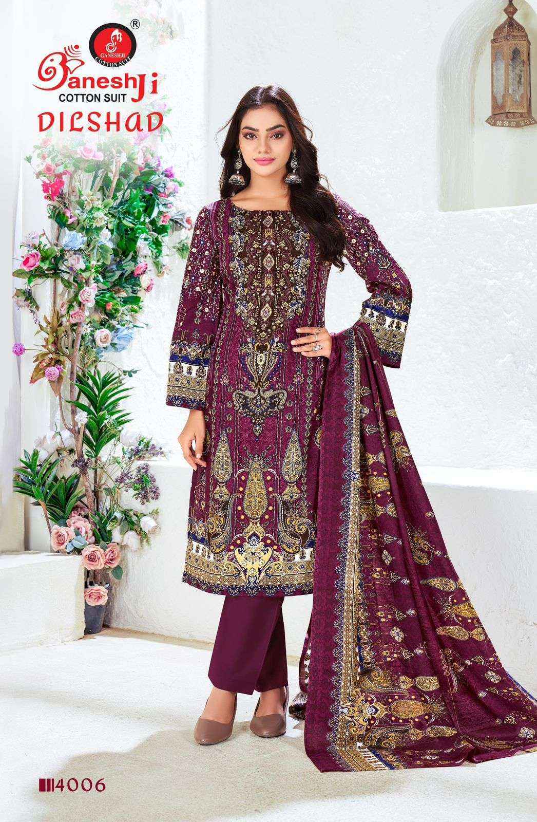 Ganesh Ji Dilshad Vol 4 Cotton Dress Material Collection ( 8 Pcs Catalog )