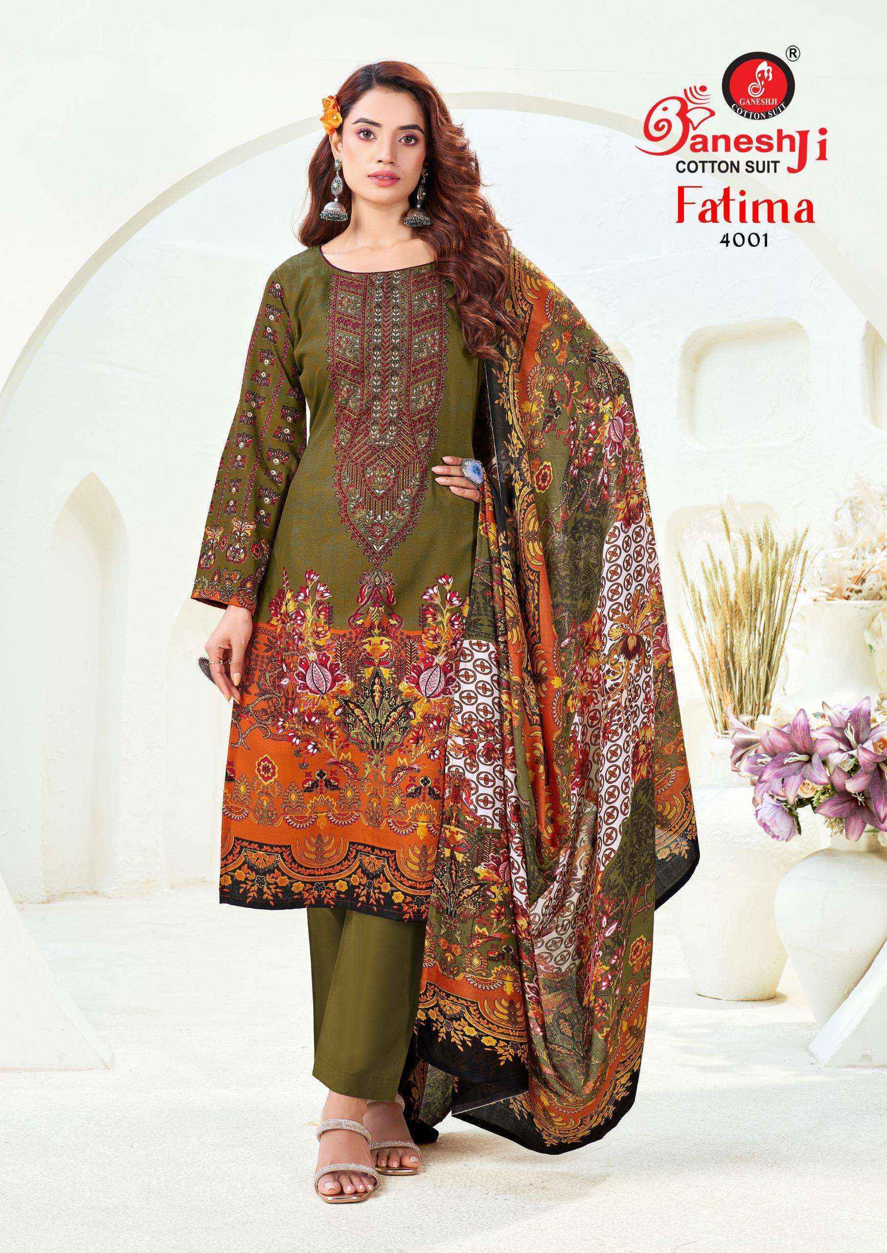 Ganesh Ji Fatima Vol 4 Cotton Dress Material Collection ( 8 Pcs Catalog )