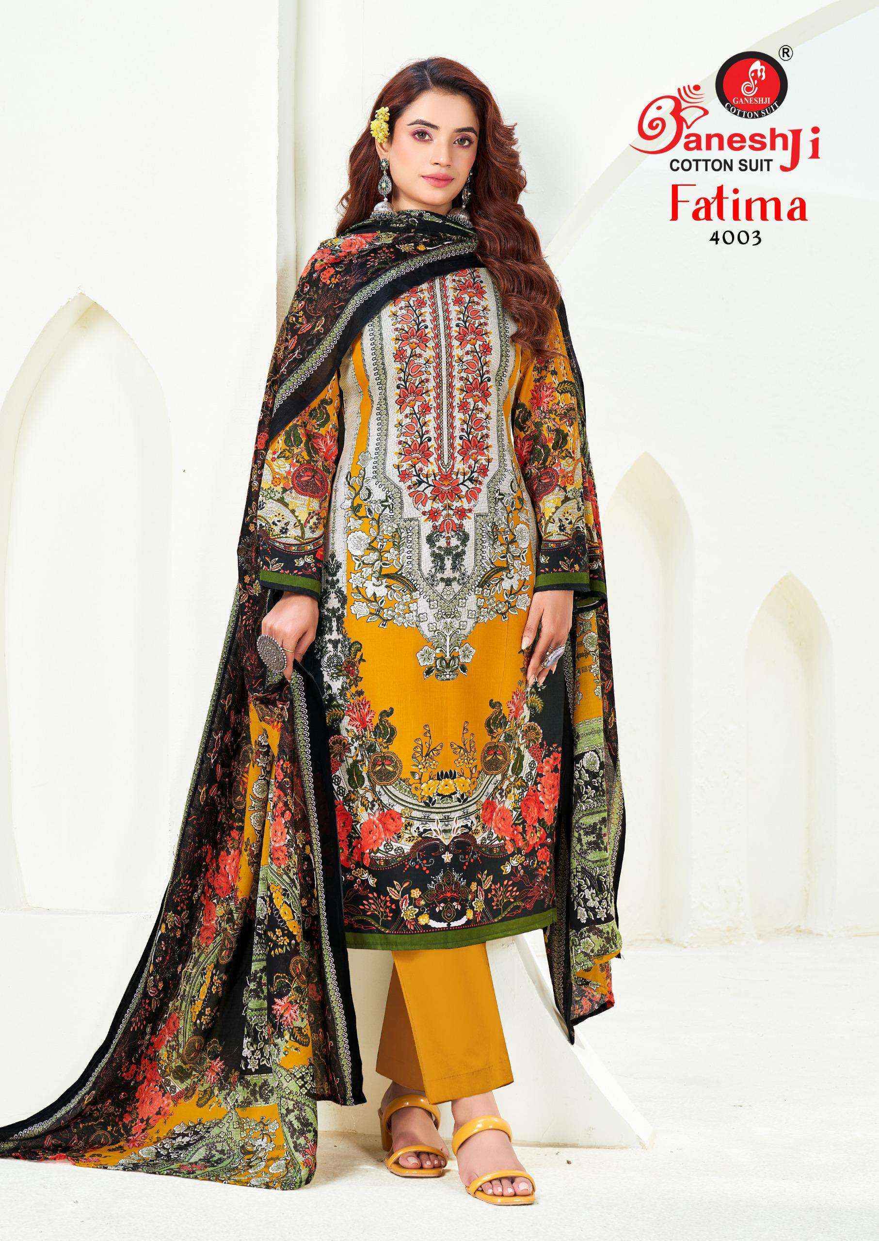 Ganesh Ji Fatima Vol 4 Cotton Dress Material Collection ( 8 Pcs Catalog )
