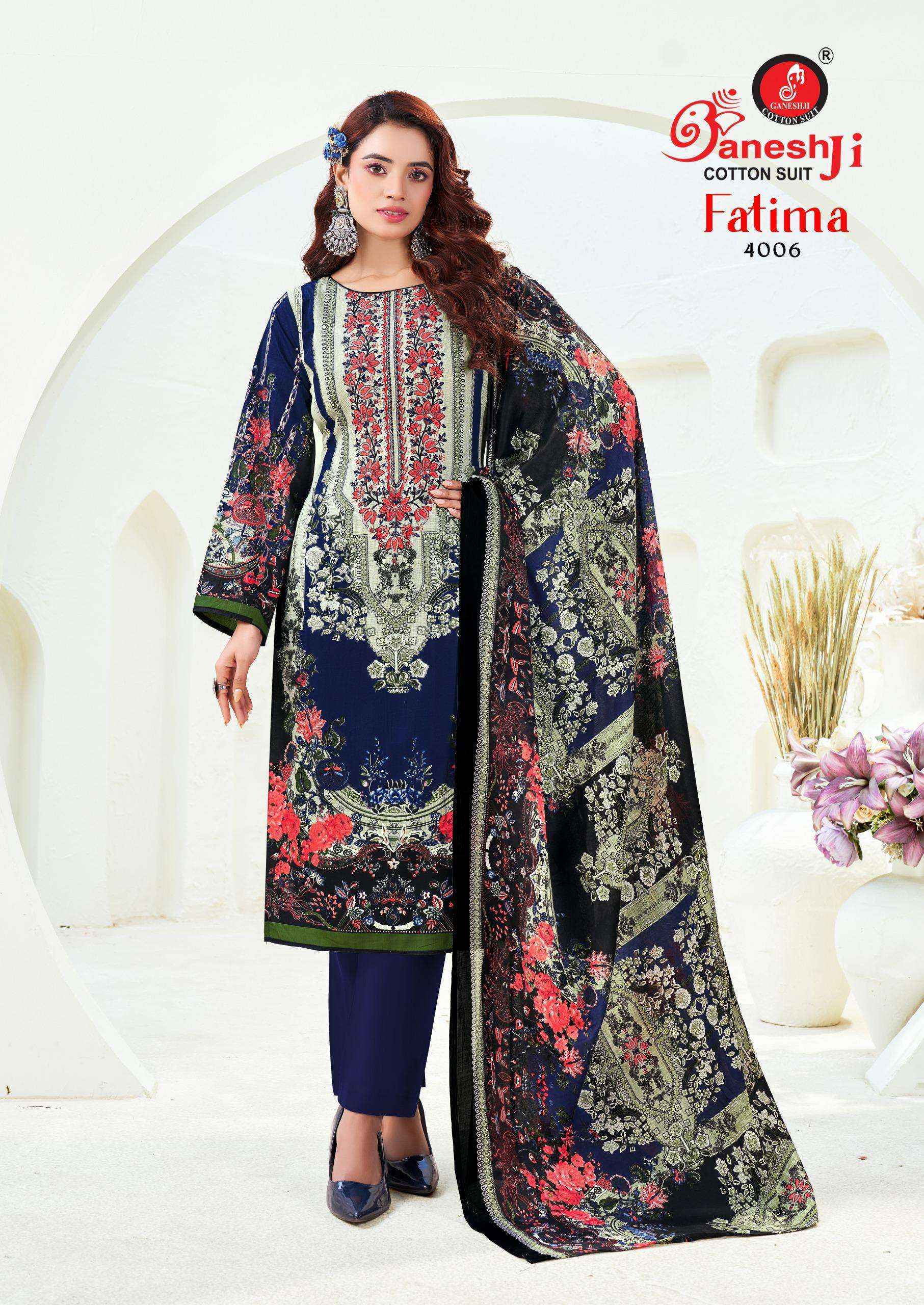 Ganesh Ji Fatima Vol 4 Cotton Dress Material Collection ( 8 Pcs Catalog )