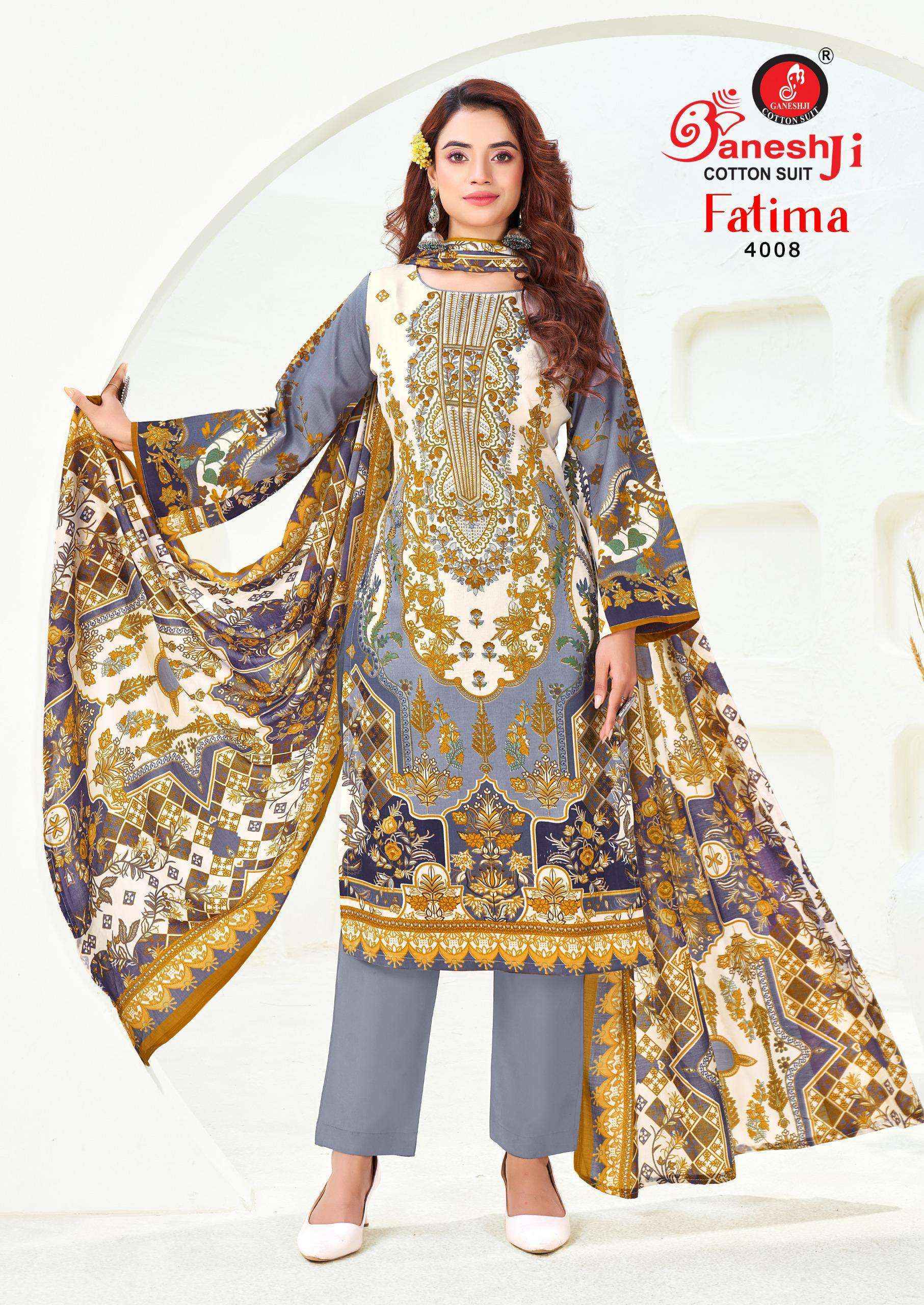 Ganesh Ji Fatima Vol 4 Cotton Dress Material Collection ( 8 Pcs Catalog )