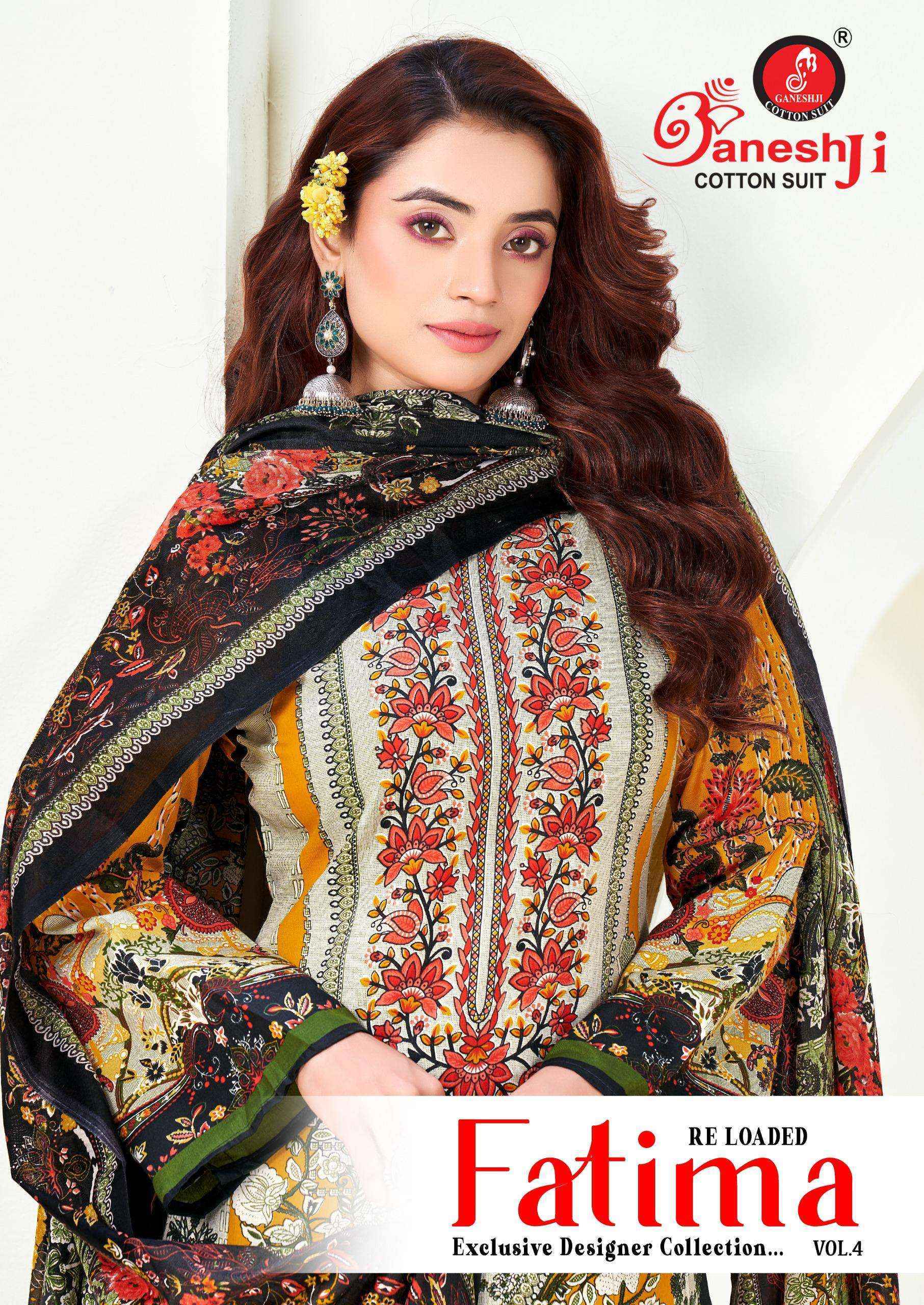 Ganesh Ji Fatima Vol 4 Cotton Dress Material Collection ( 8 Pcs Catalog )