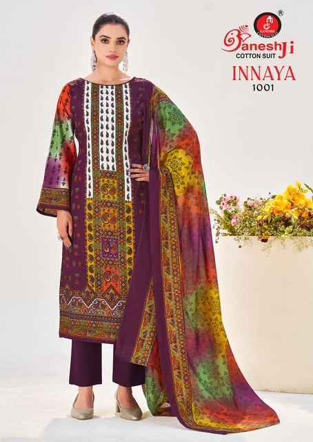 Ganesh Ji Innaya Vol 1 Cotton Dress Material Wholesale Price ( 8 Pcs Catalog )