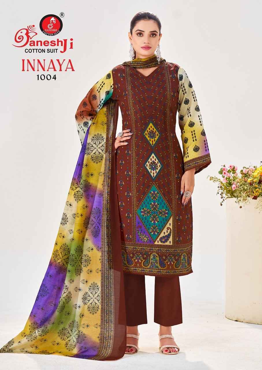 Ganesh Ji Innaya Vol 1 Cotton Dress Material Wholesale Price ( 8 Pcs Catalog )