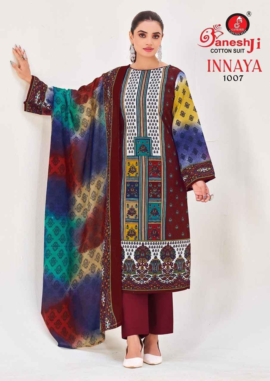 Ganesh Ji Innaya Vol 1 Cotton Dress Material Wholesale Price ( 8 Pcs Catalog )