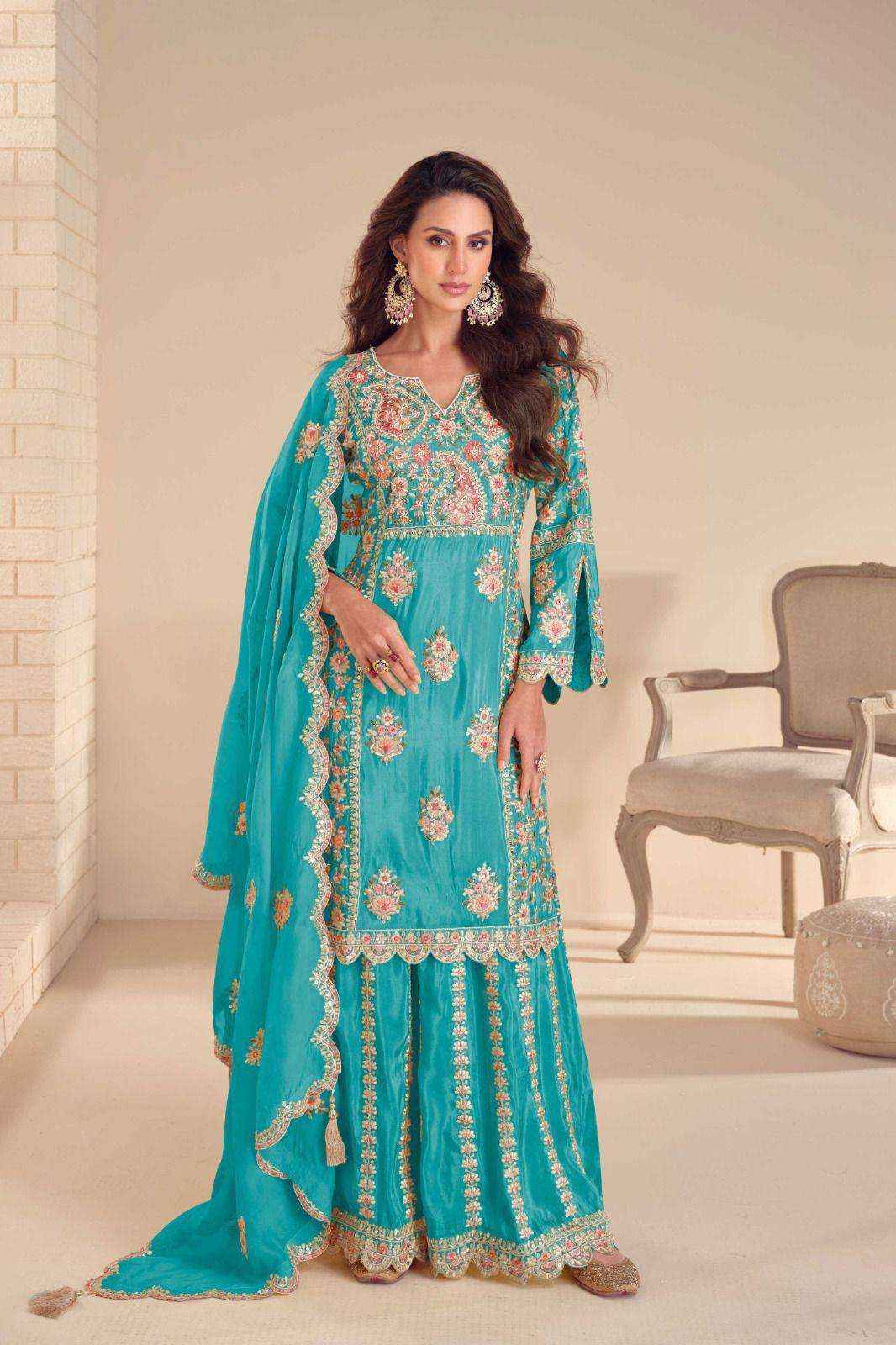 Gulkayra Designer Mariya Readymade Simer Silk Dress Collection ( 3 Pcs Catalog )