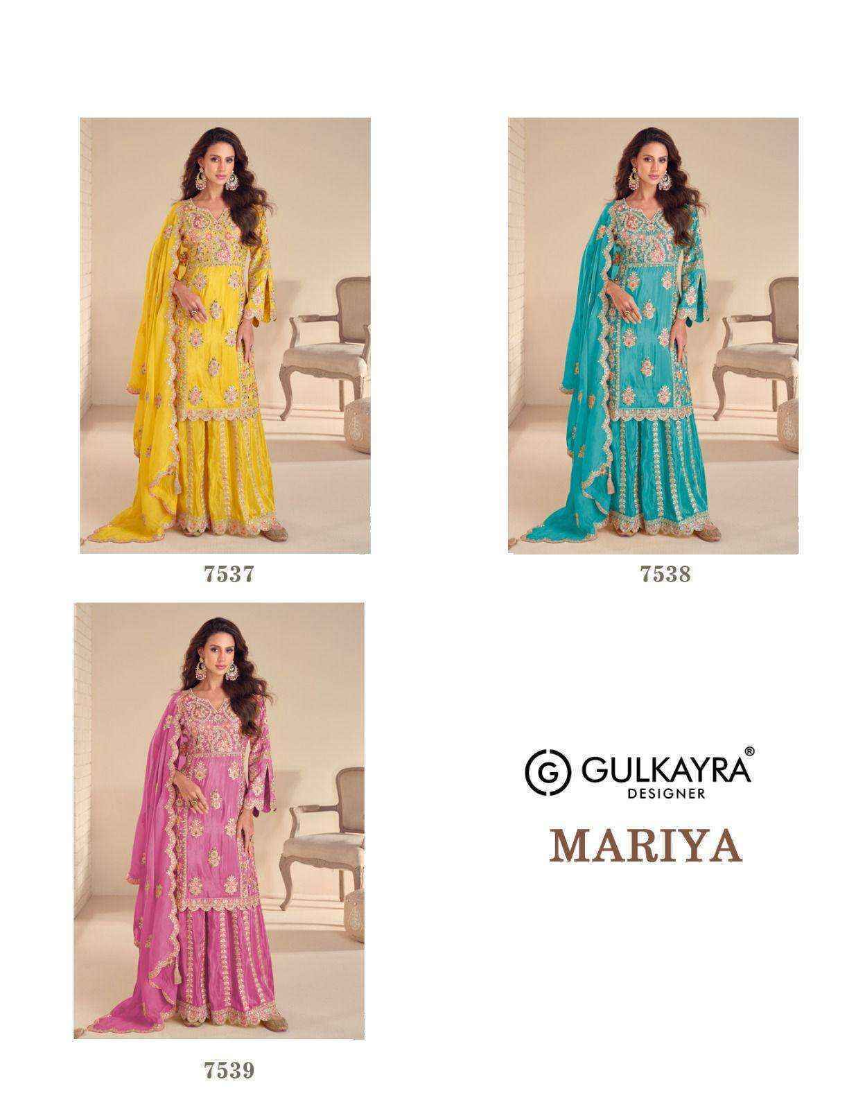 Gulkayra Designer Mariya Readymade Simer Silk Dress Collection ( 3 Pcs Catalog )
