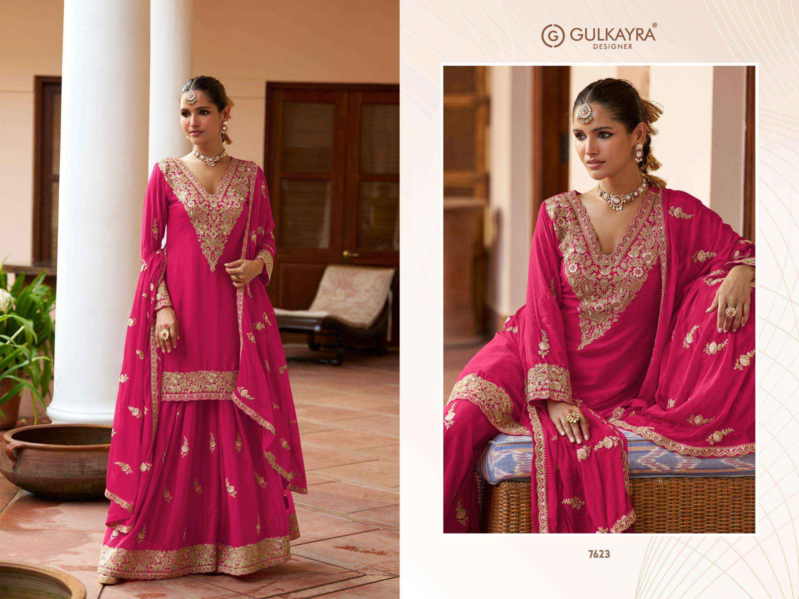 Gulkayra Designer Varnika Readymade Chinon Suit Collection ( 3 Pcs Catalog )