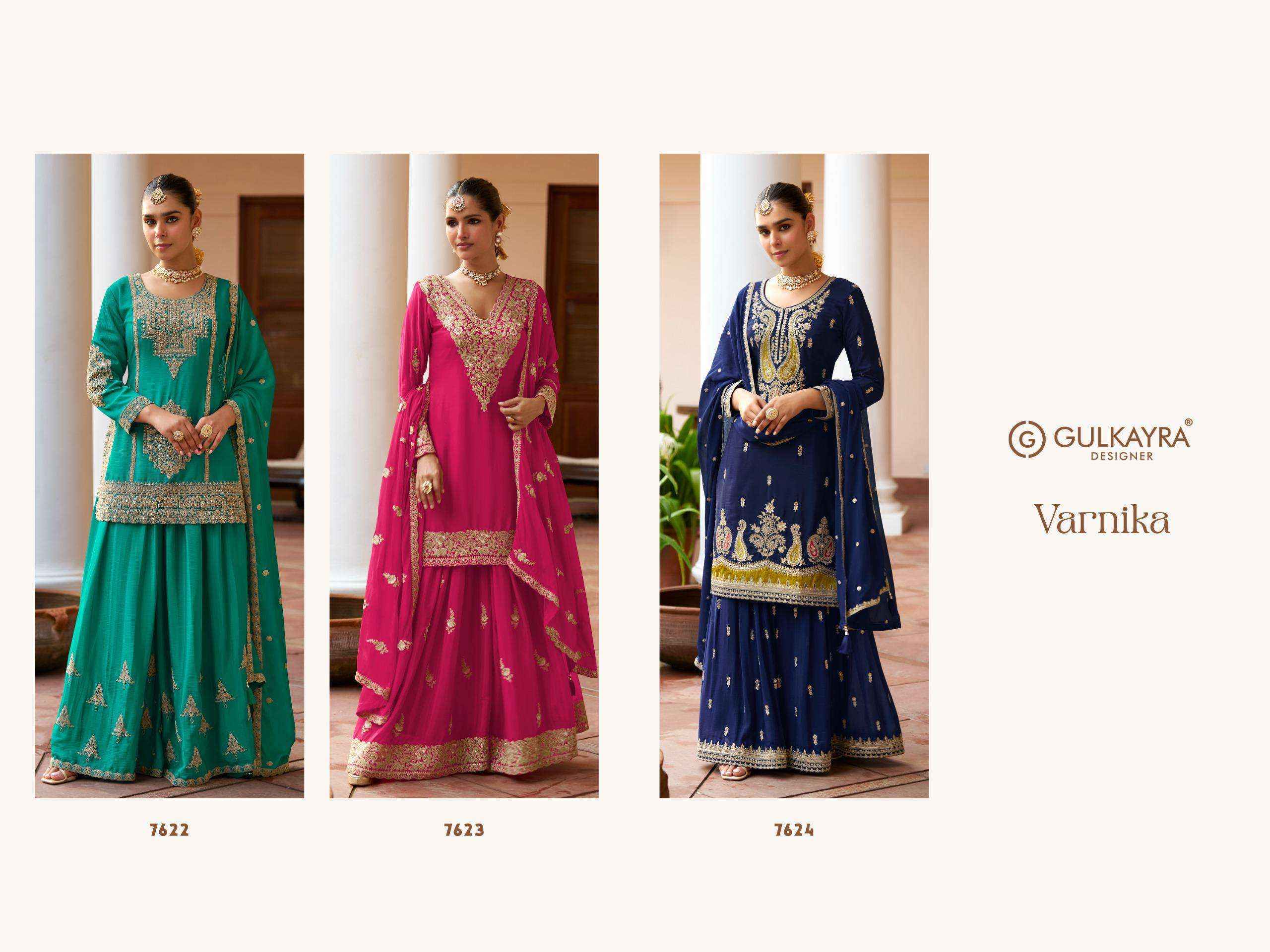 Gulkayra Designer Varnika Readymade Chinon Suit Collection ( 3 Pcs Catalog )