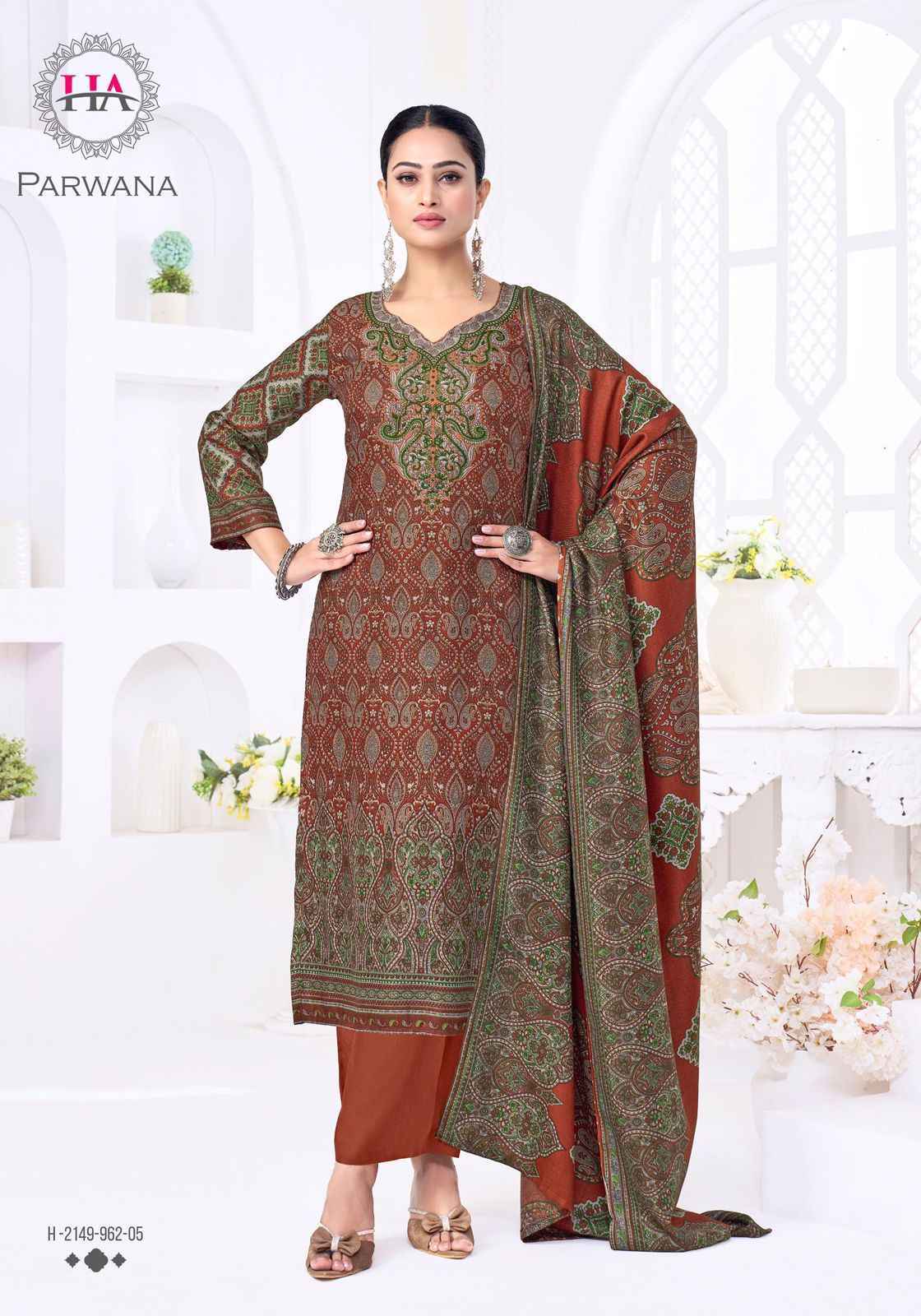 Harshit Fashion Parwana Pashmina Dress Material Wholesale Price ( 6 Pcs Catalog )