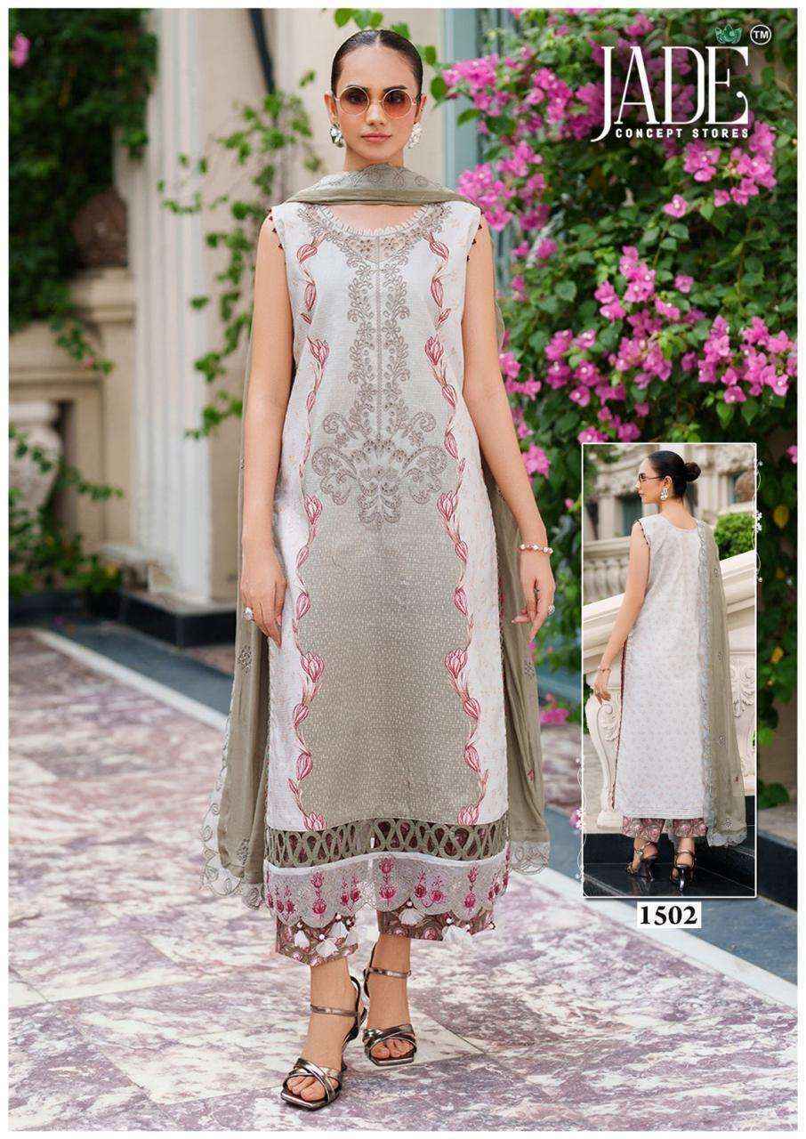 Jade Bin Saeed Heavy Luxury Vol 15 Cotton Dress Material Collection ( 6 Pcs Catalog )