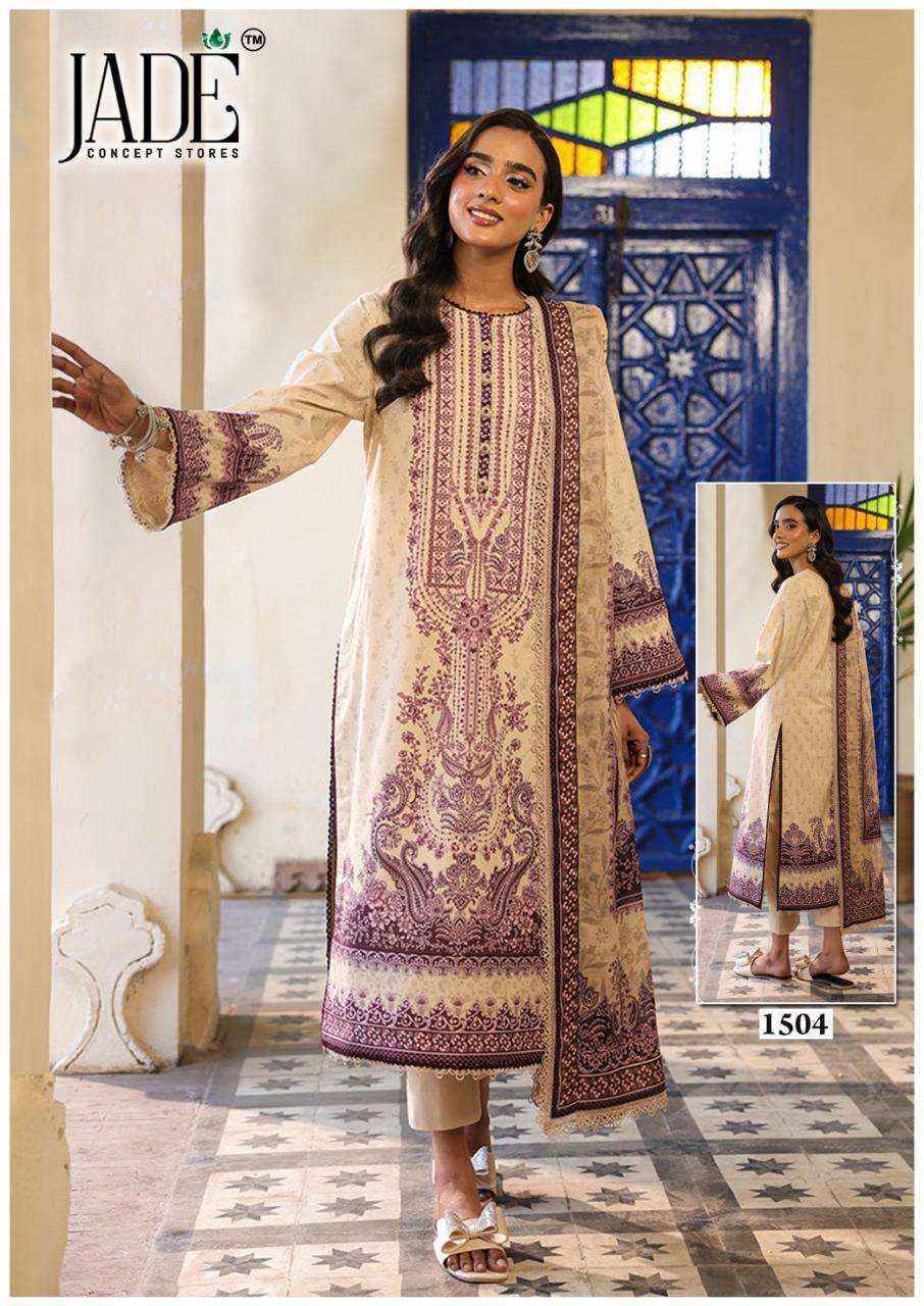 Jade Bin Saeed Heavy Luxury Vol 15 Cotton Dress Material Collection ( 6 Pcs Catalog )