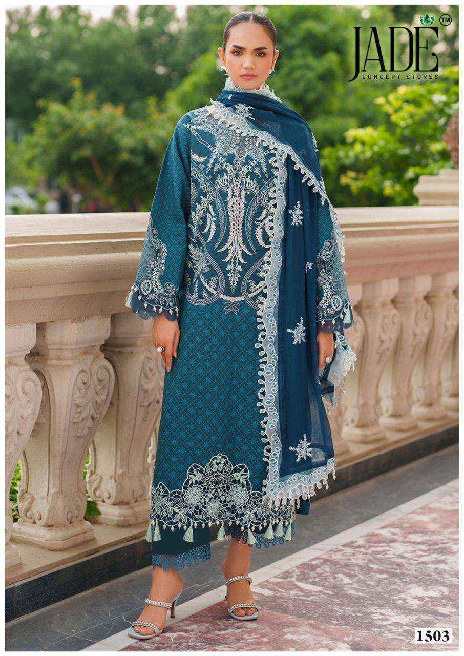 Jade Bin Saeed Heavy Luxury Vol 15 Cotton Dress Material Collection ( 6 Pcs Catalog )