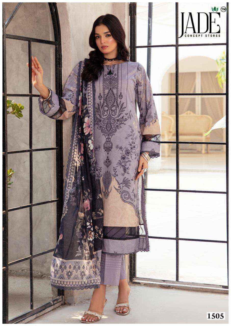 Jade Bin Saeed Heavy Luxury Vol 15 Cotton Dress Material Collection ( 6 Pcs Catalog )