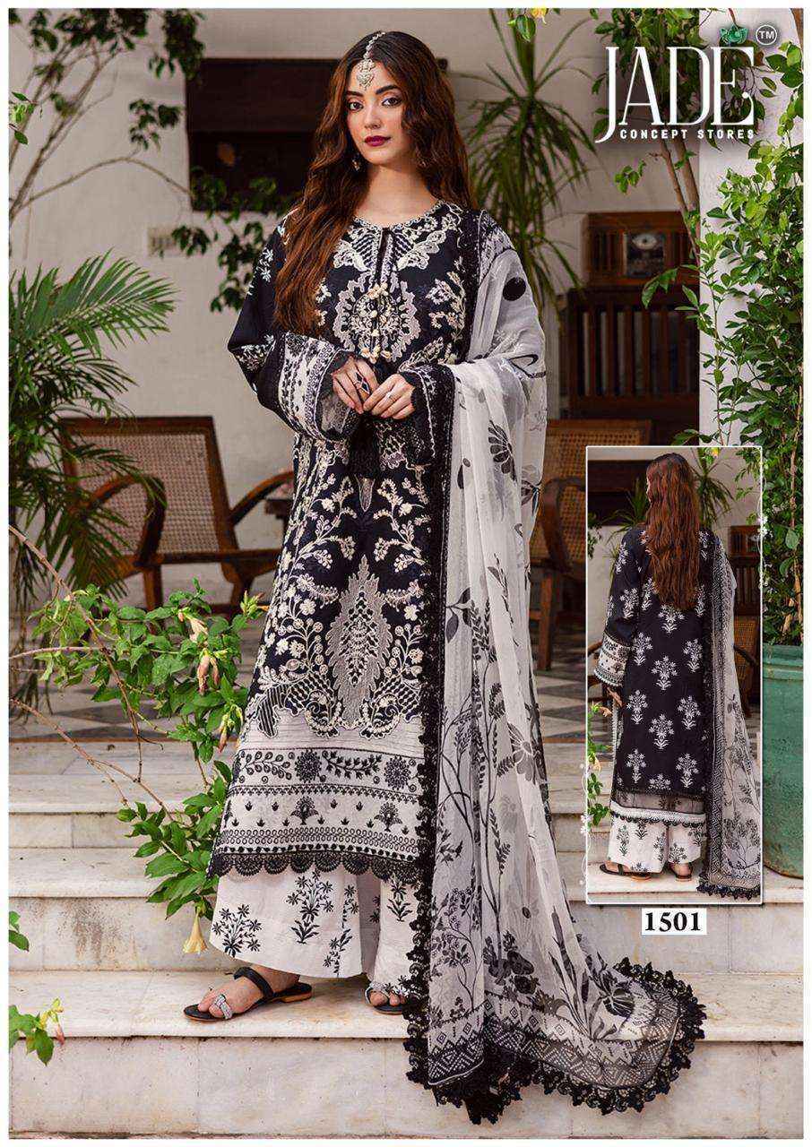 Jade Bin Saeed Heavy Luxury Vol 15 Cotton Dress Material Collection ( 6 Pcs Catalog )