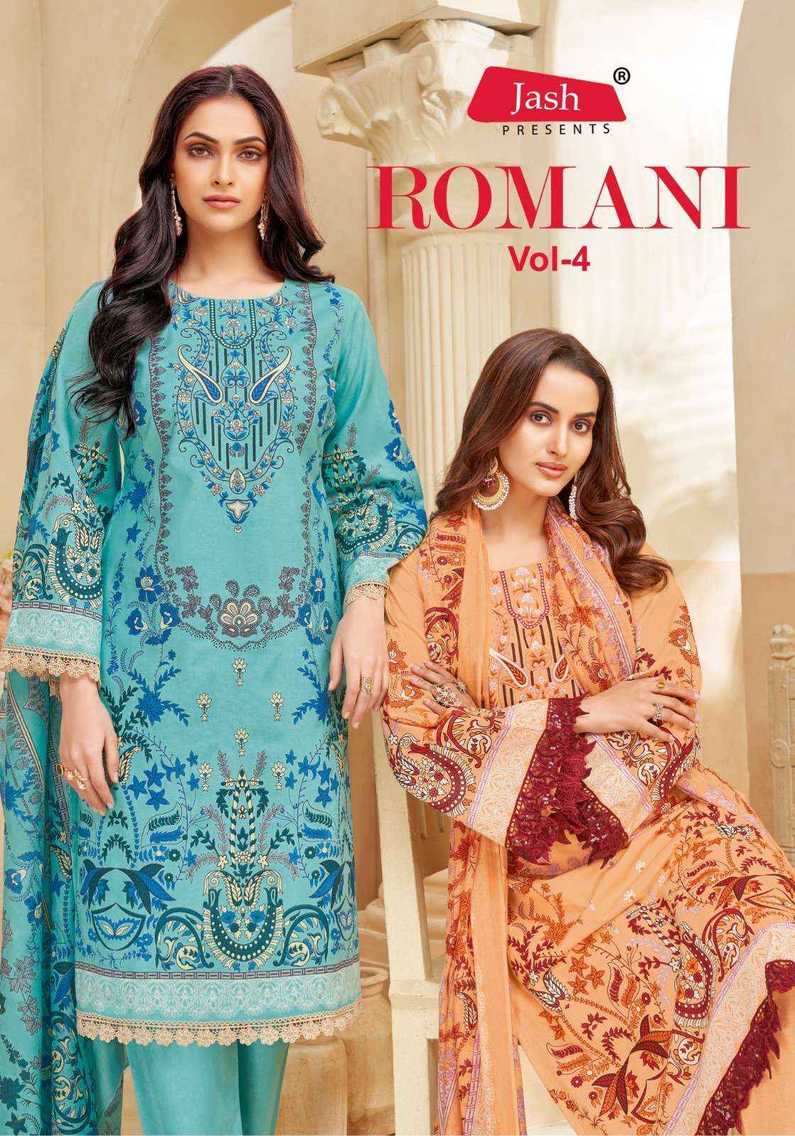 Jash Romani Vol 4 Cotton Dress Material Collection ( 8 Pcs Catalog )