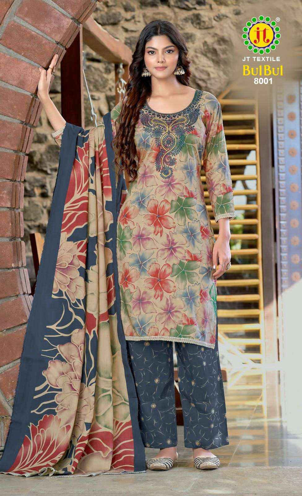 JT Bulbul Vol 8 Rayon Salwar Kameez Catalogue Wholesale Price ( 5 Pcs Catalogue )