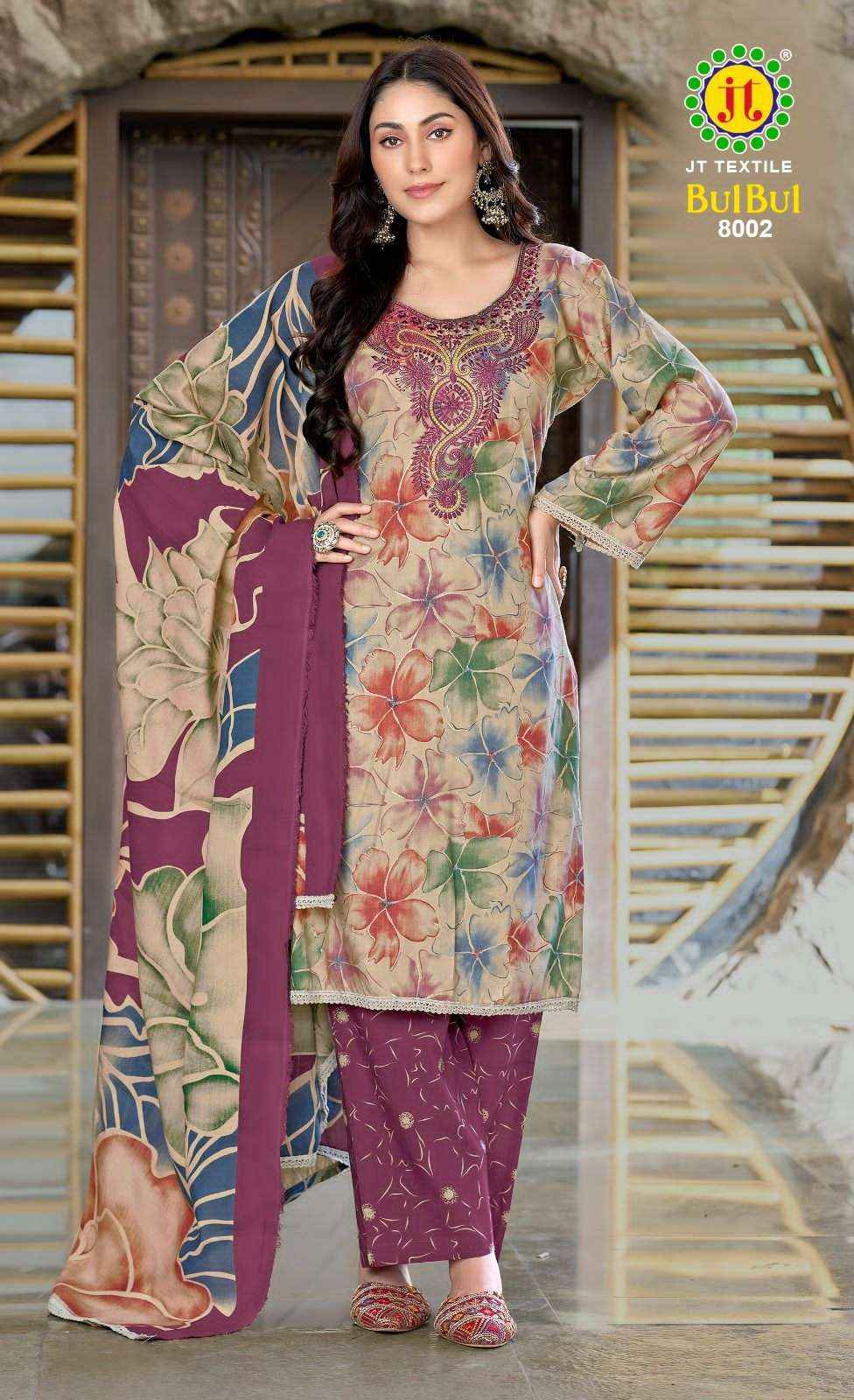 JT Bulbul Vol 8 Rayon Salwar Kameez Catalogue Wholesale Price ( 5 Pcs Catalogue )
