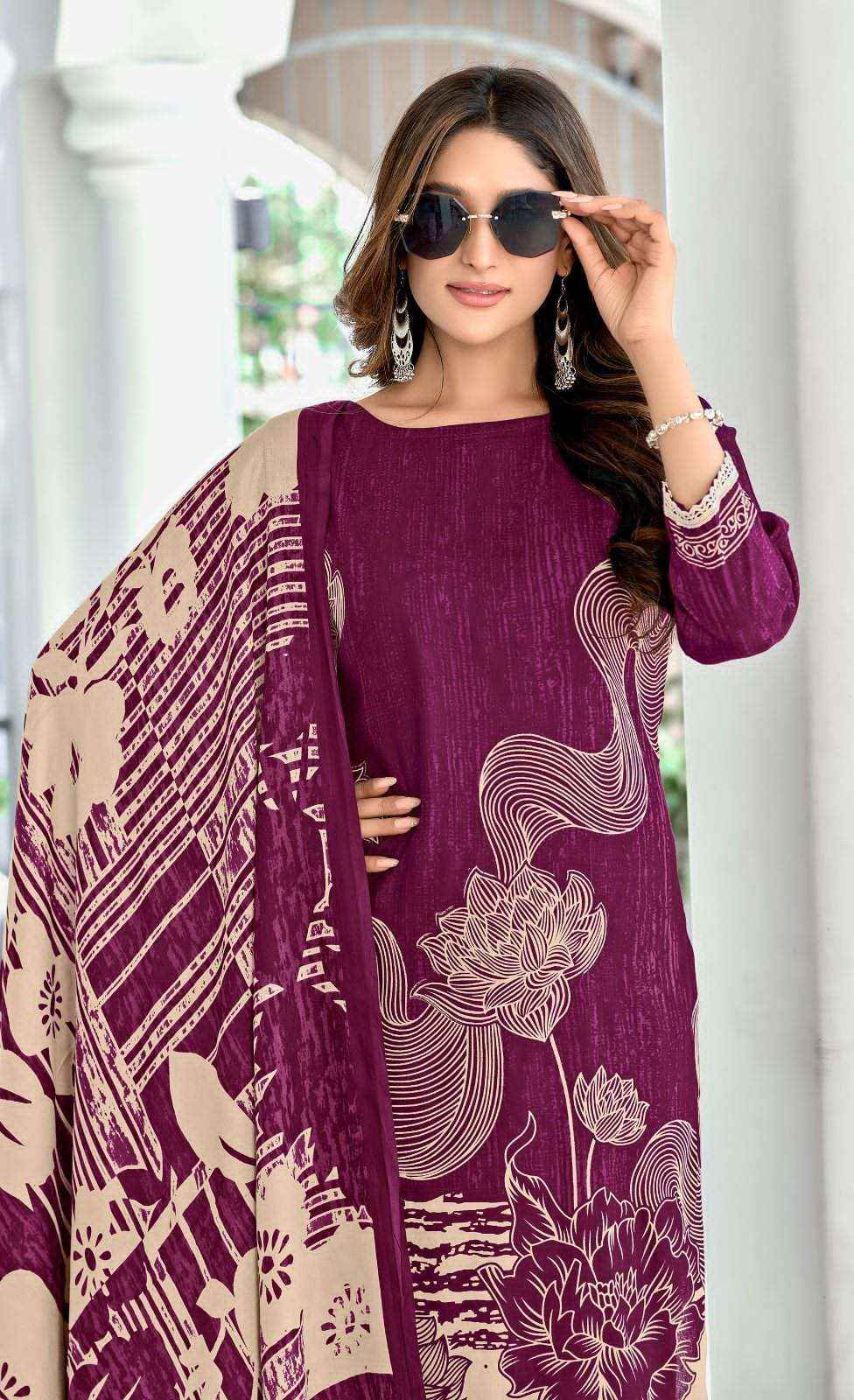 Jt Nora Vol 10 Rayon Fabric Unstitch Ladies Dress Material