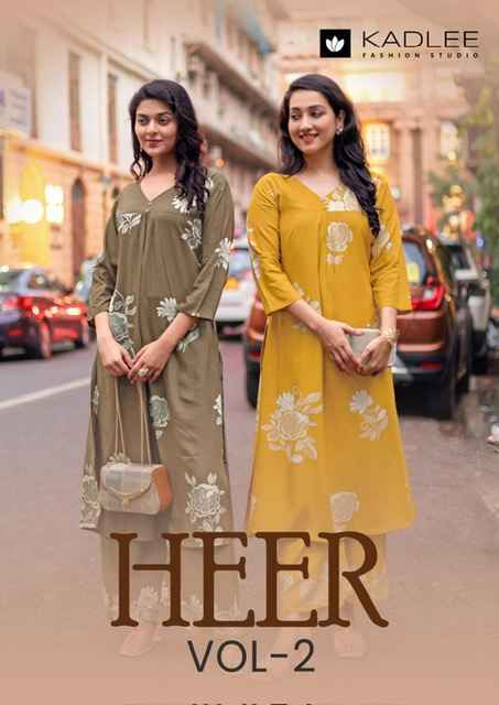 Kadlee Heer Vol 2 Rayon Co Ord Set Collection ( 6 Pcs Catalog )