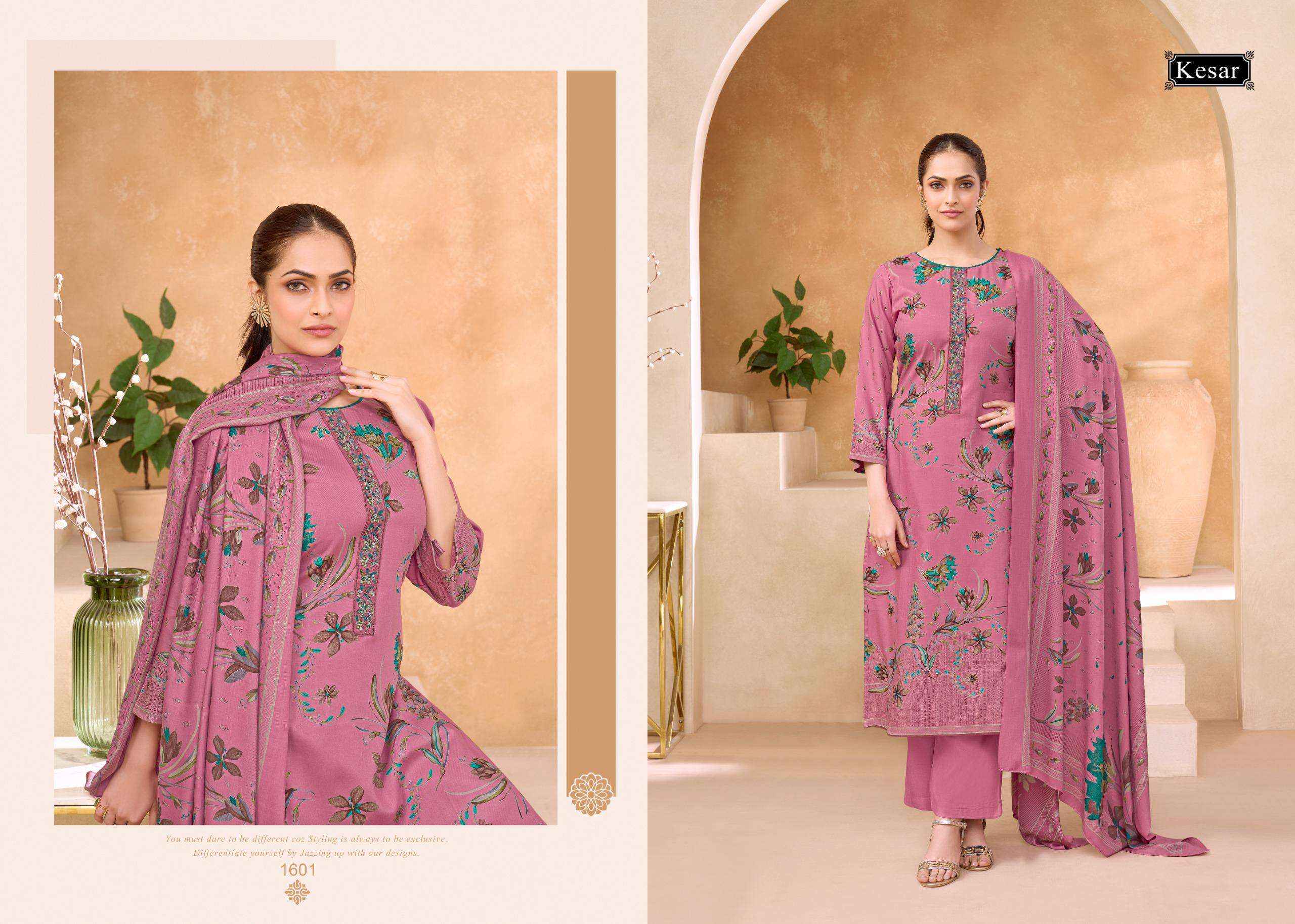 Karachi Prints Kesar Sofiya 1601 Pure Pashmina Winter Wear Collection ( 4 Pcs Catalog )