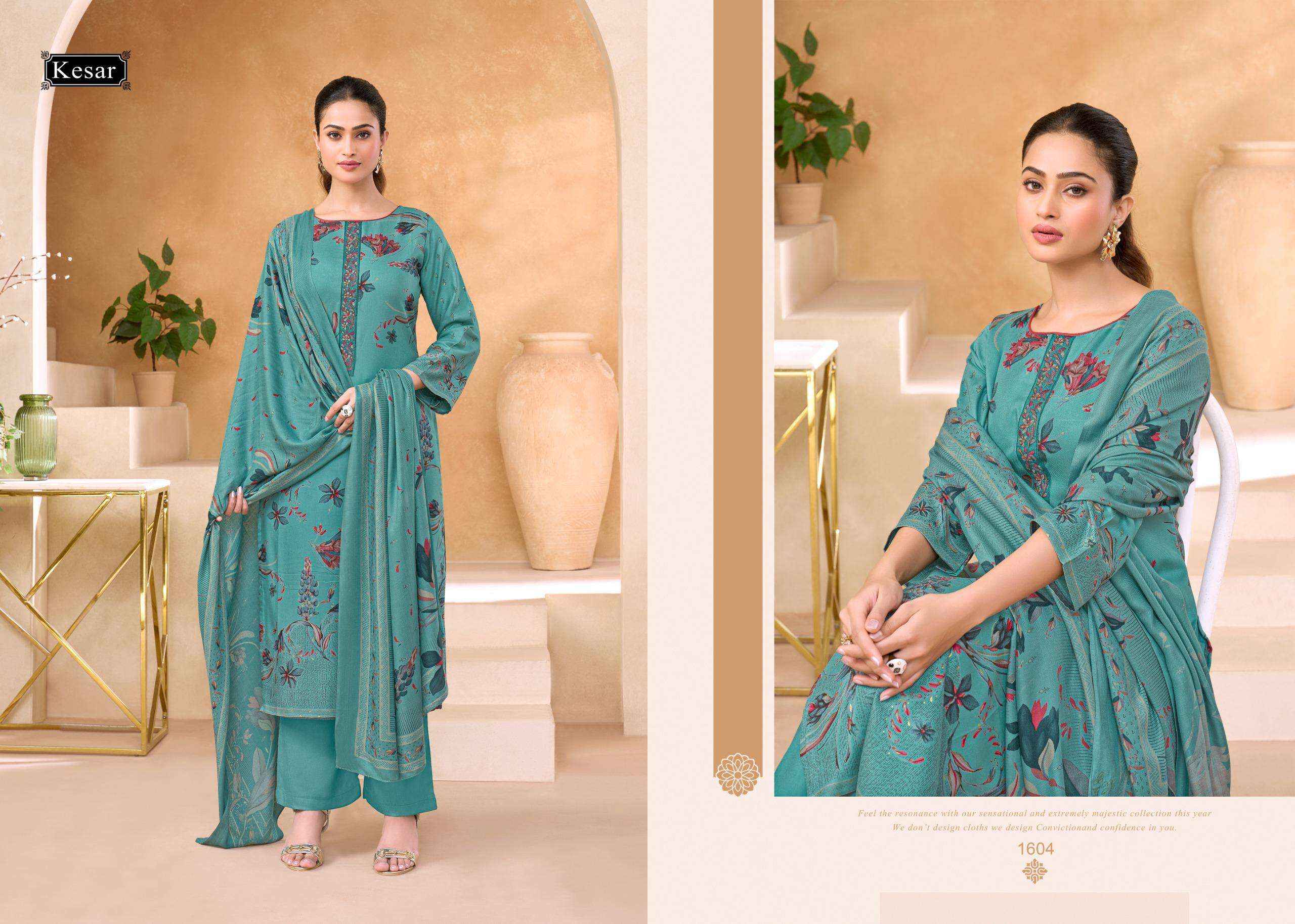 Karachi Prints Kesar Sofiya 1601 Pure Pashmina Winter Wear Collection ( 4 Pcs Catalog )