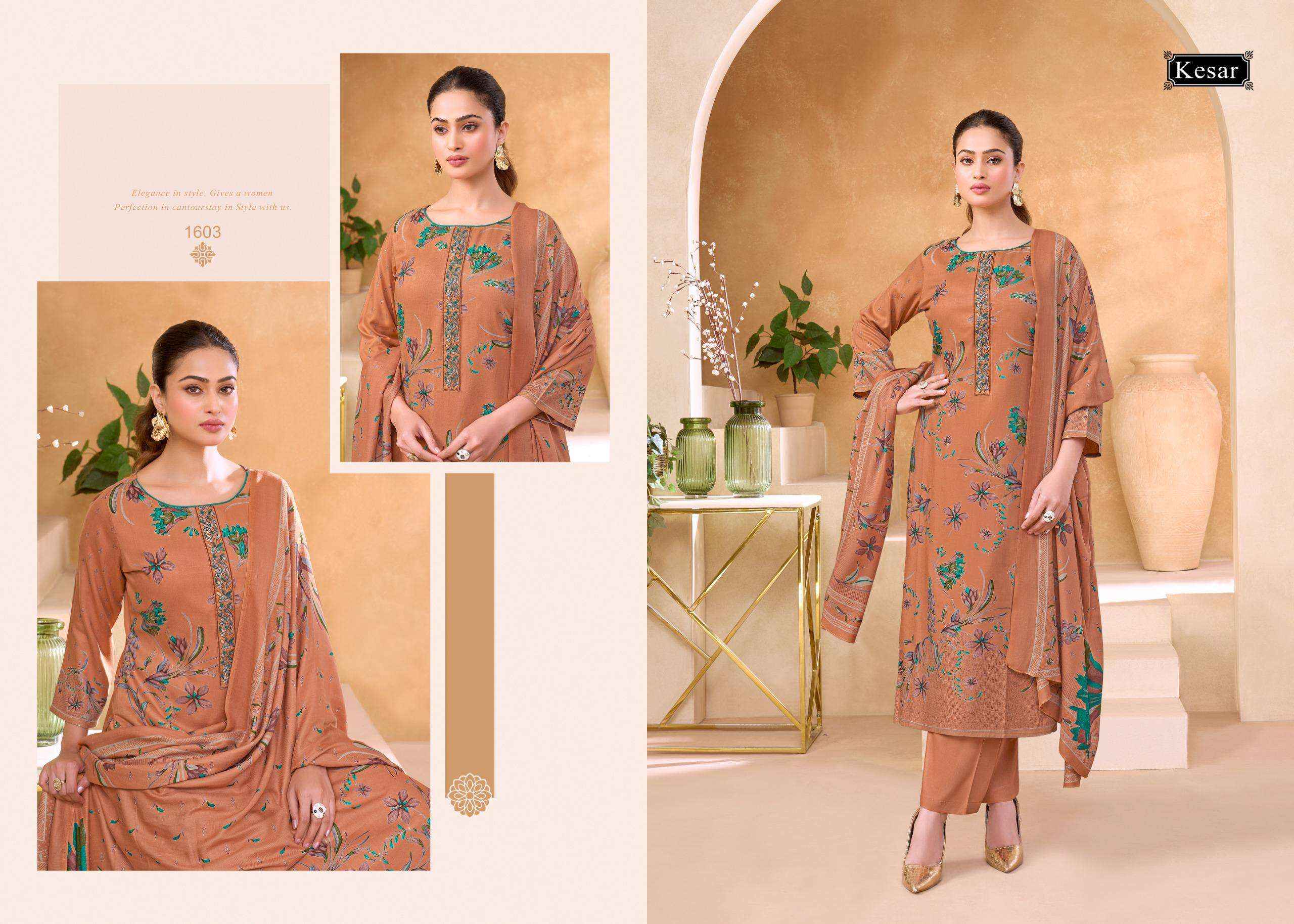 Karachi Prints Kesar Sofiya 1601 Pure Pashmina Winter Wear Collection ( 4 Pcs Catalog )