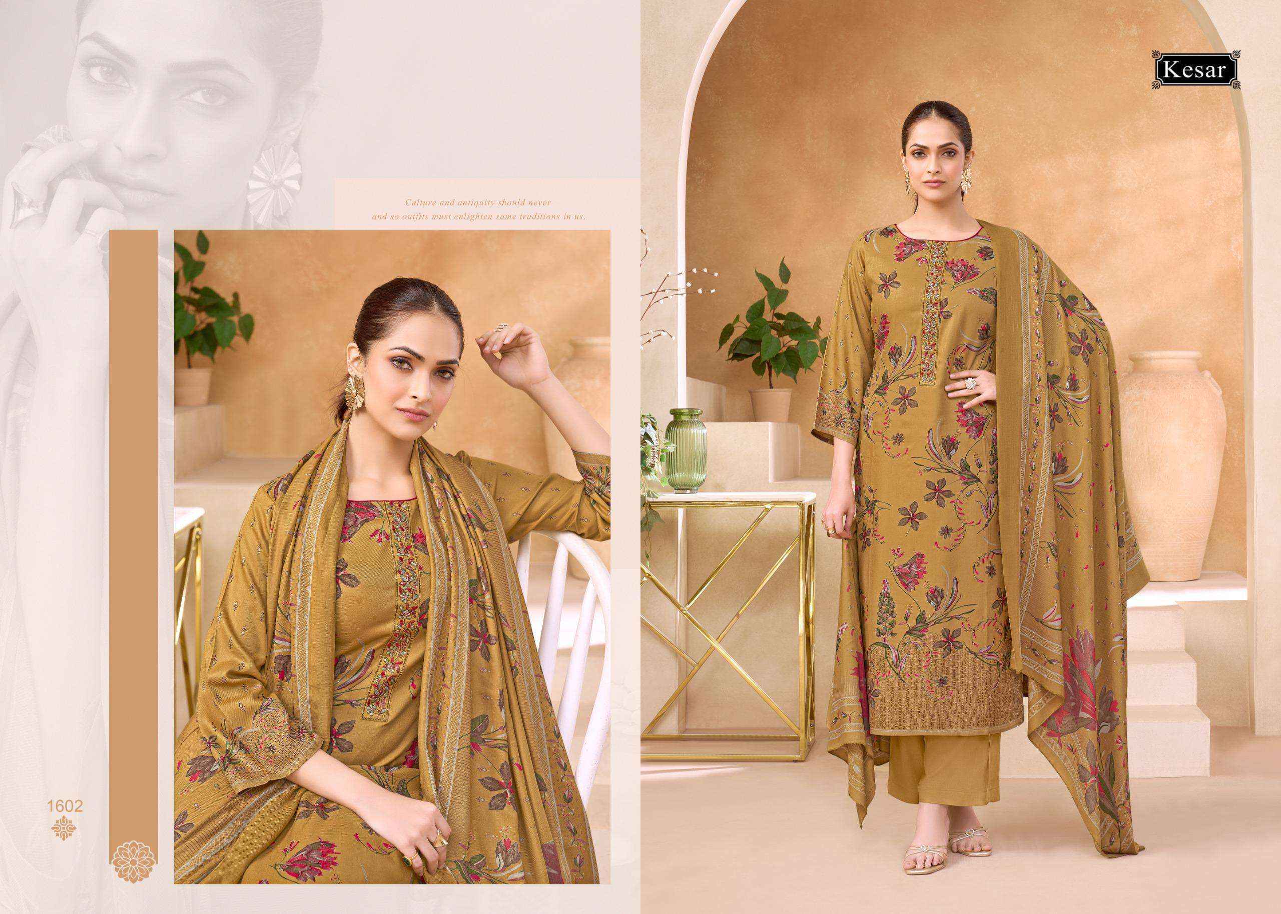 Karachi Prints Kesar Sofiya 1601 Pure Pashmina Winter Wear Collection ( 4 Pcs Catalog )