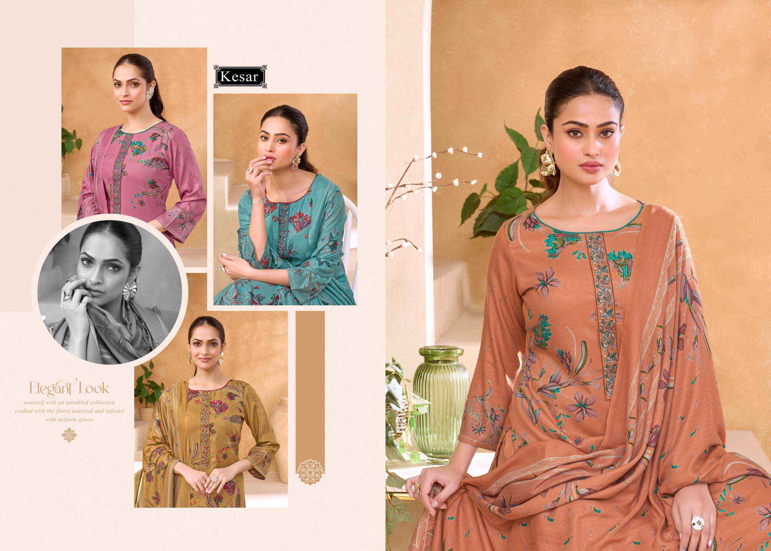 Karachi Prints Kesar Sofiya 1601 Pure Pashmina Winter Wear Collection ( 4 Pcs Catalog )