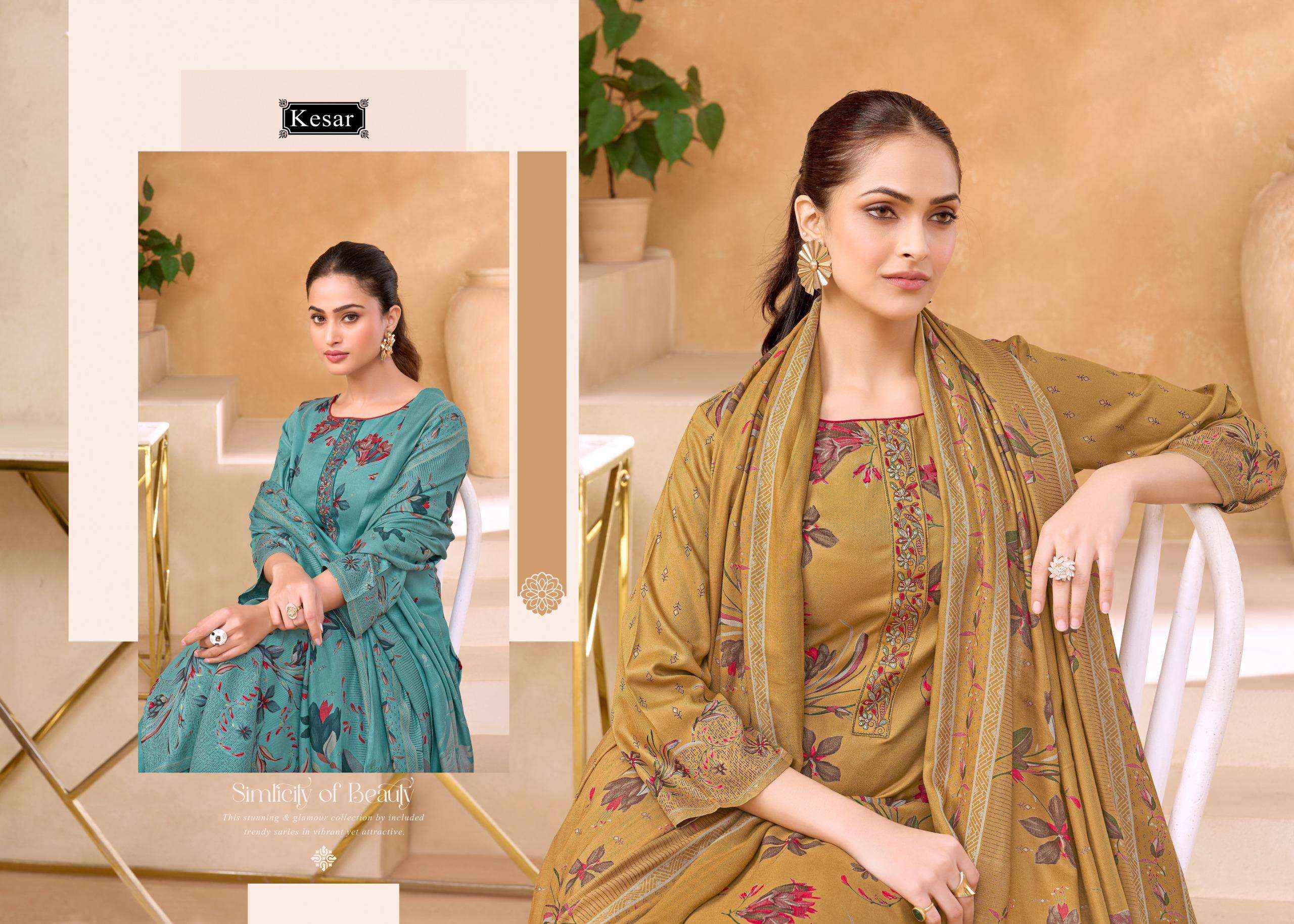 Karachi Prints Kesar Sofiya 1601 Pure Pashmina Winter Wear Collection ( 4 Pcs Catalog )