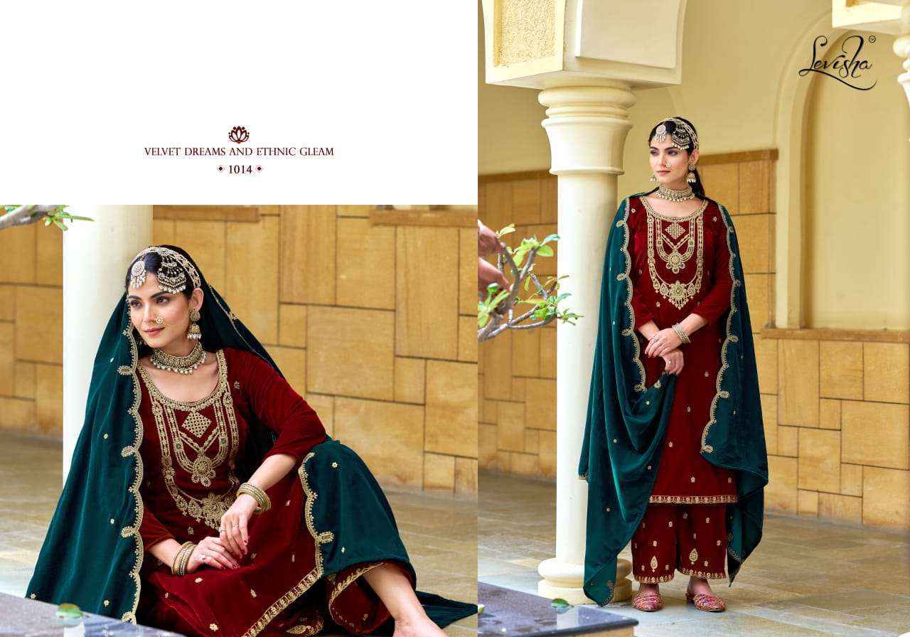 Levisha Riwaaz Vol 2 Velvet Dress Material Wholesale Market Surat ( 6 pcs Catalogue )