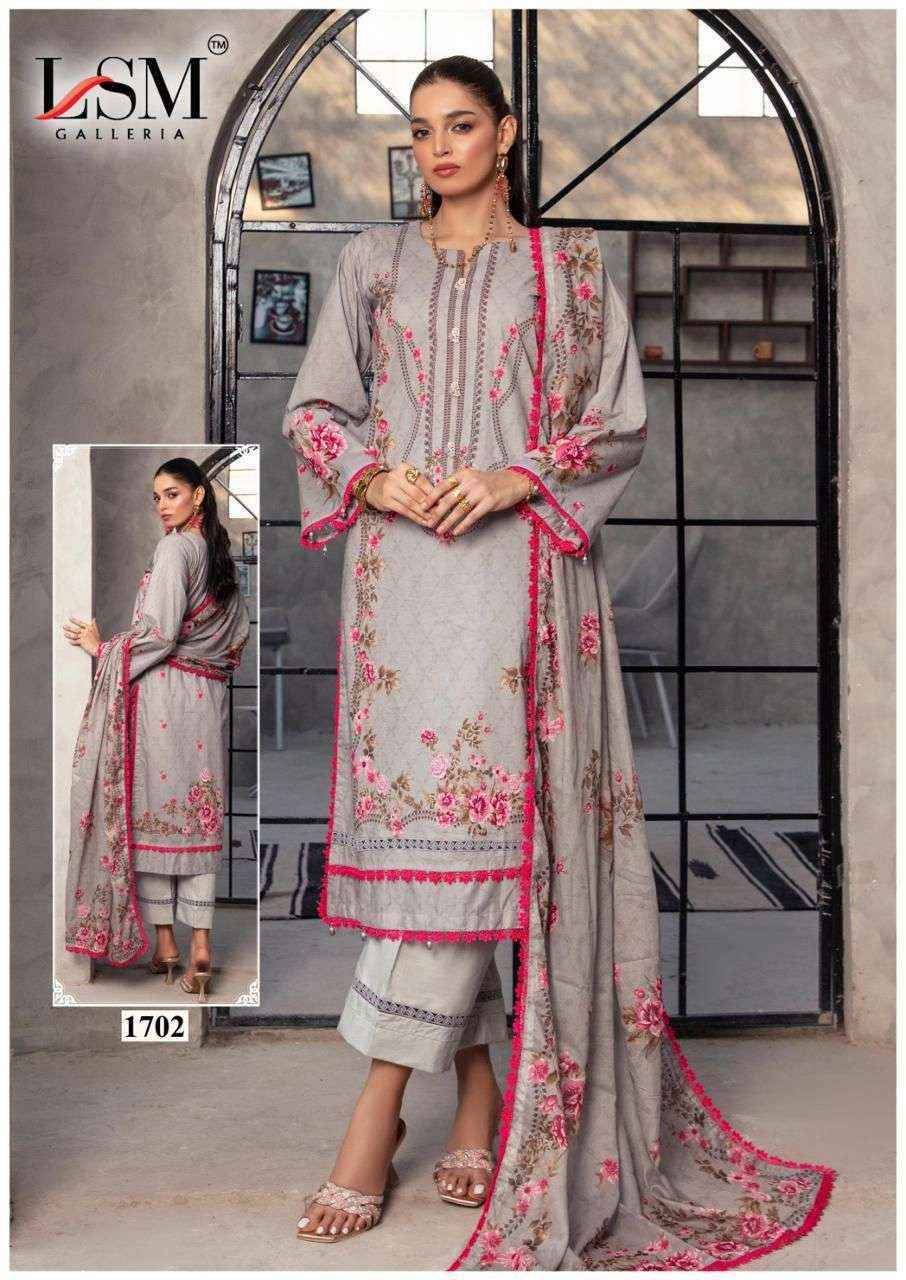 LSM Galleria Parian Dream Vol 17 Lawn Cotton Dress Material Collection ( 6 Pcs Catalog )